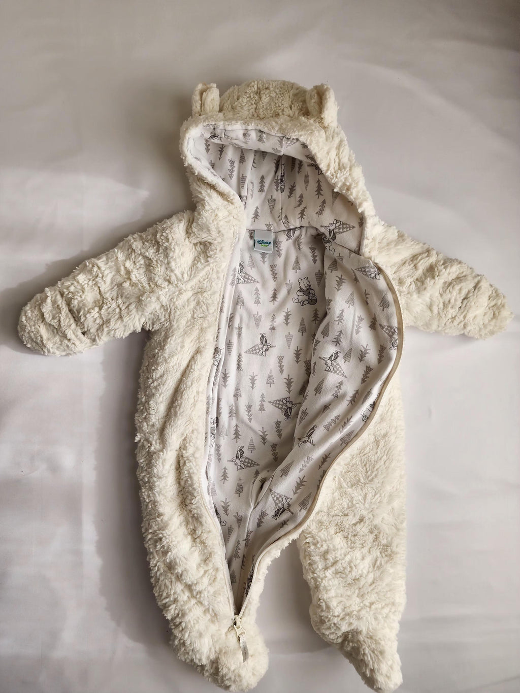 Gigoteuse Disney Baby Winnie l’Ourson – effet moumoute blanc 6-12 mois