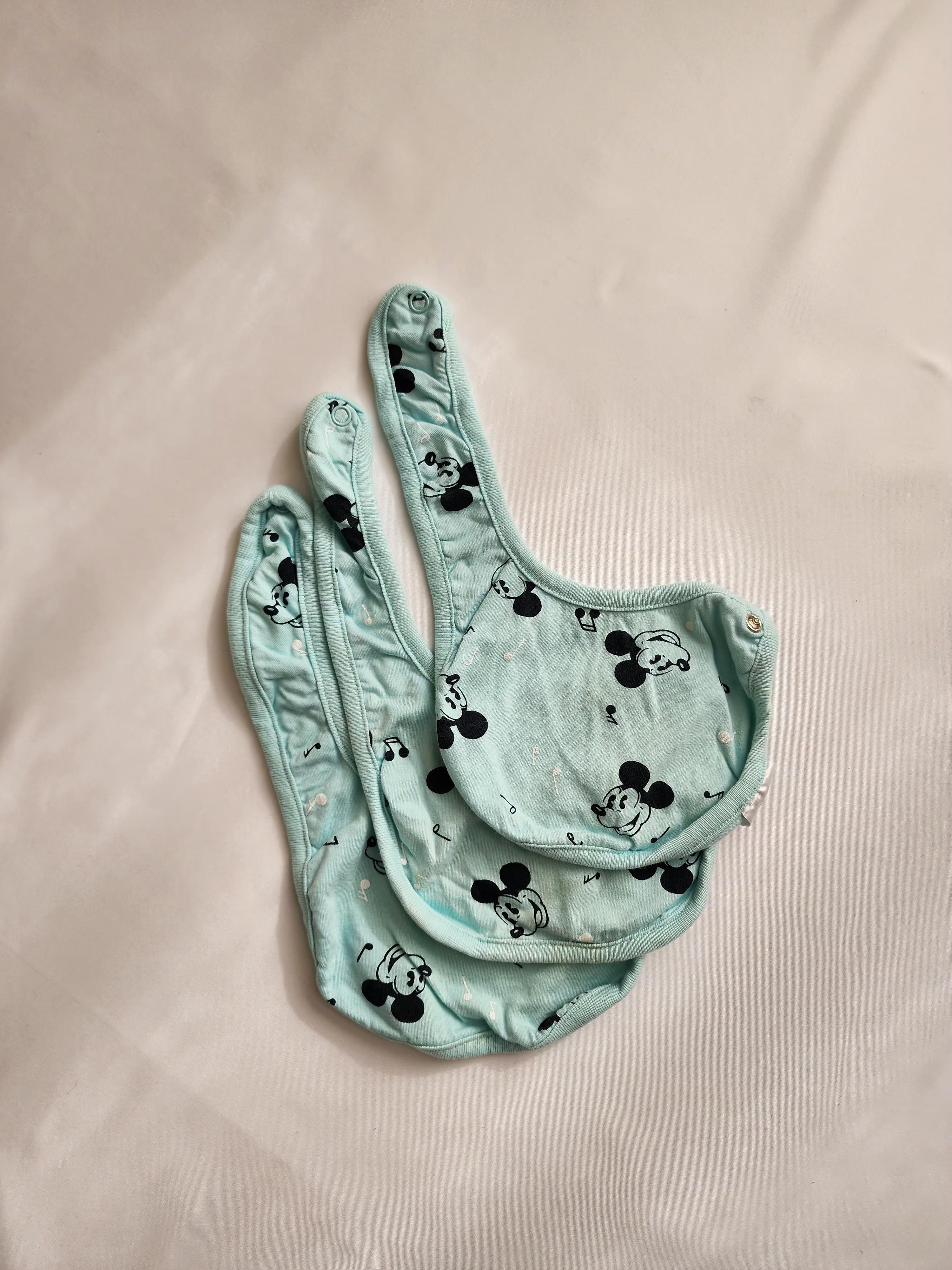 Lot de 3 bavoirs Disney Baby – Nouveau-né – 100% coton bio