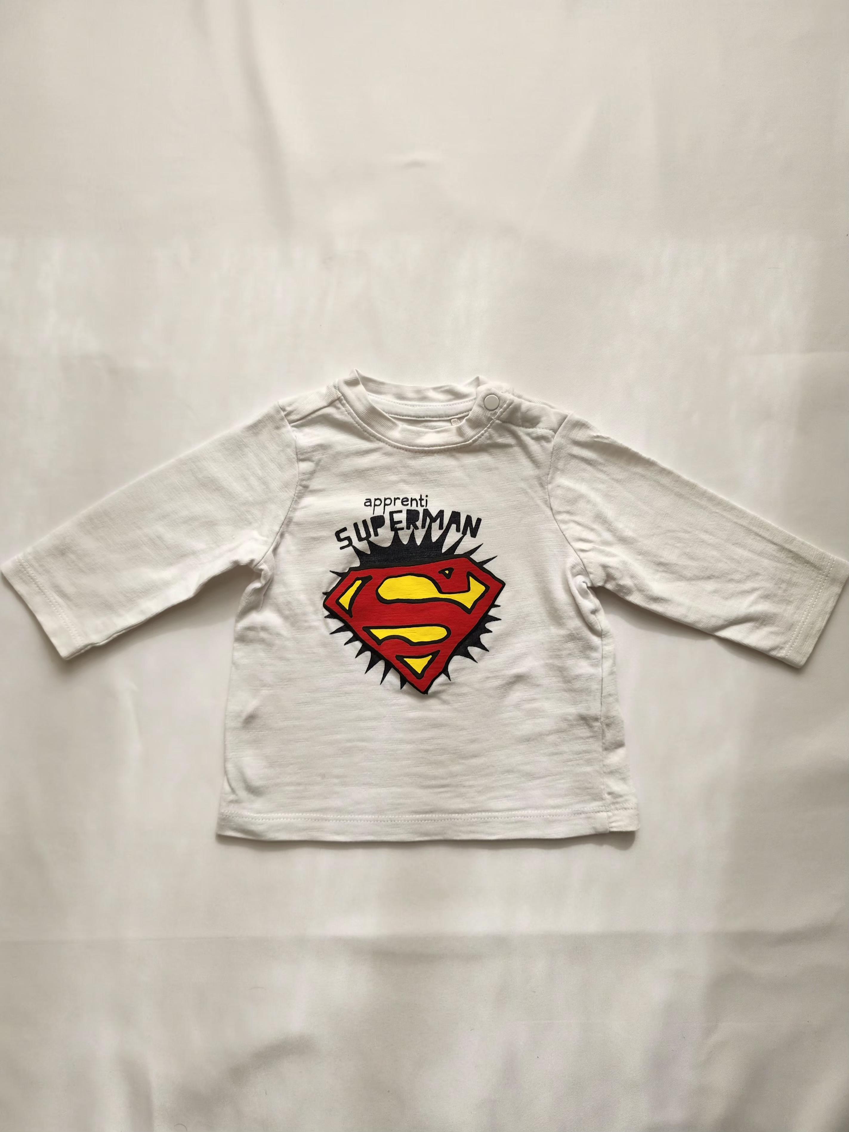 Pull léger Superman 100 % coton – 3 mois – Très bon état