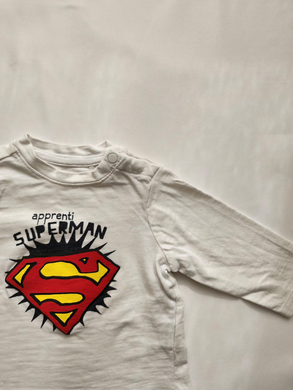 Pull léger Superman 100 % coton – 3 mois – Très bon état
