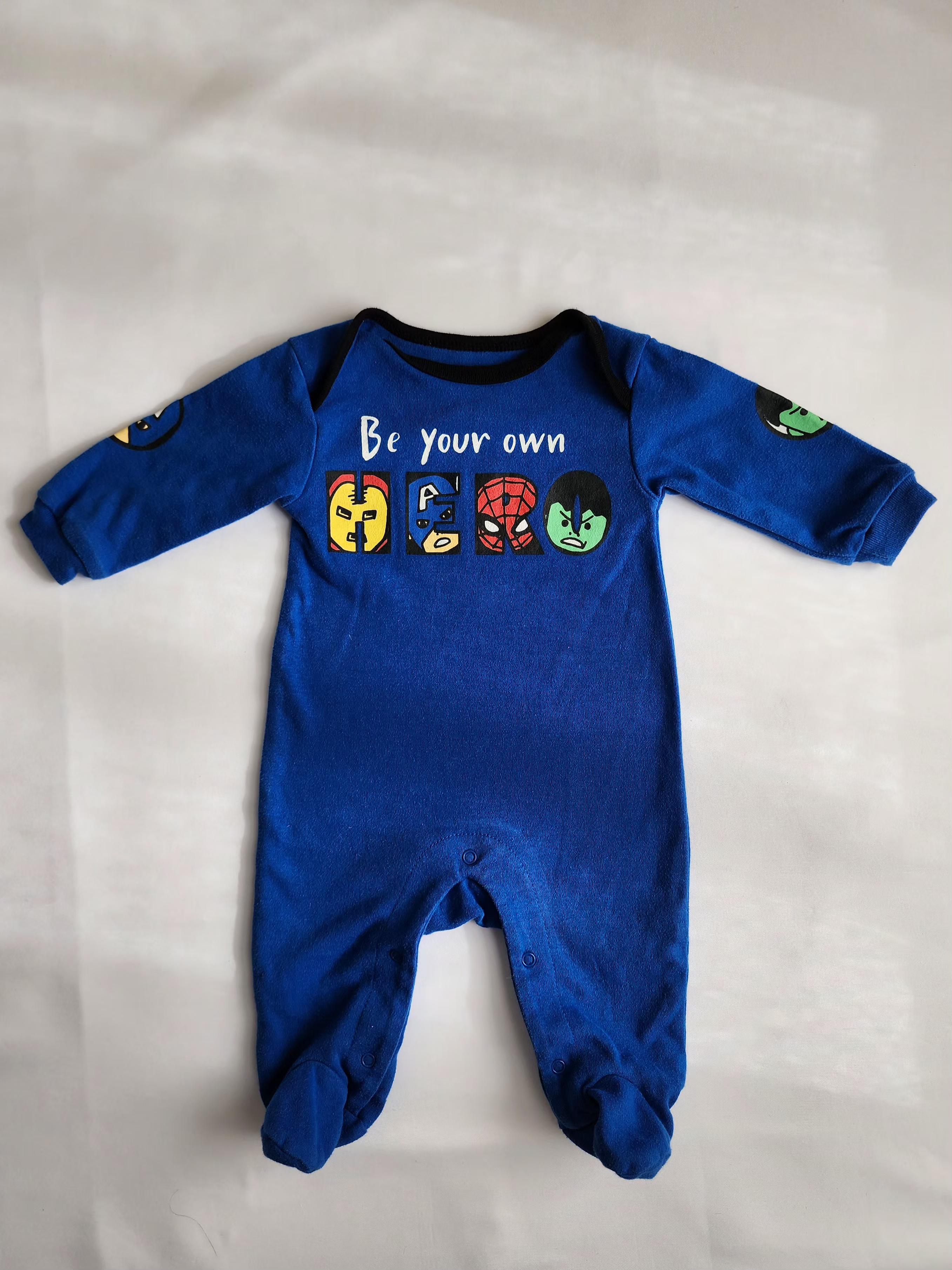 Body Marvel – 3 mois – motifs super-héros – Très bon état