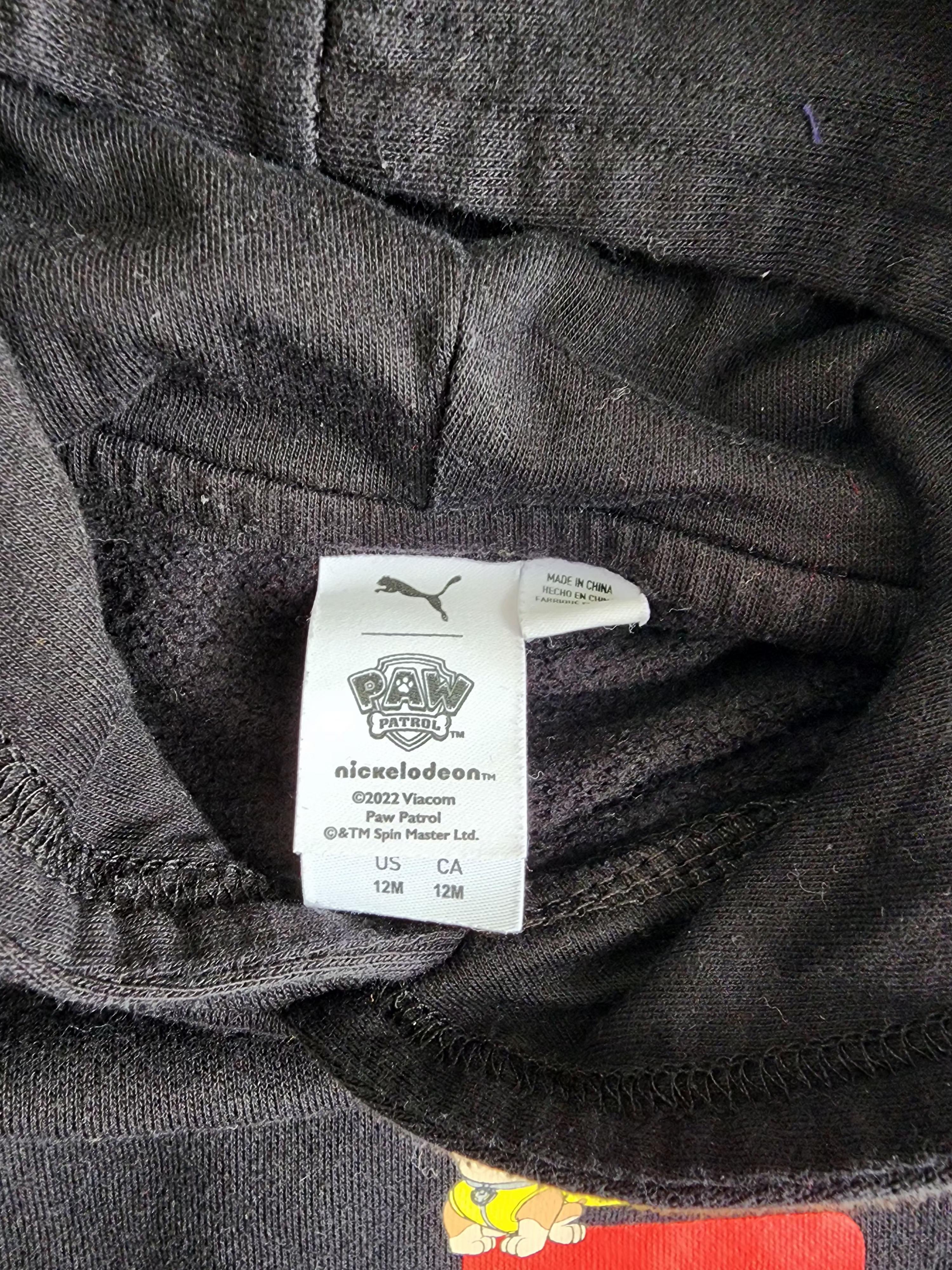 Sweat à capuche Puma x Pat’ Patrouille – 12 mois – très bon état