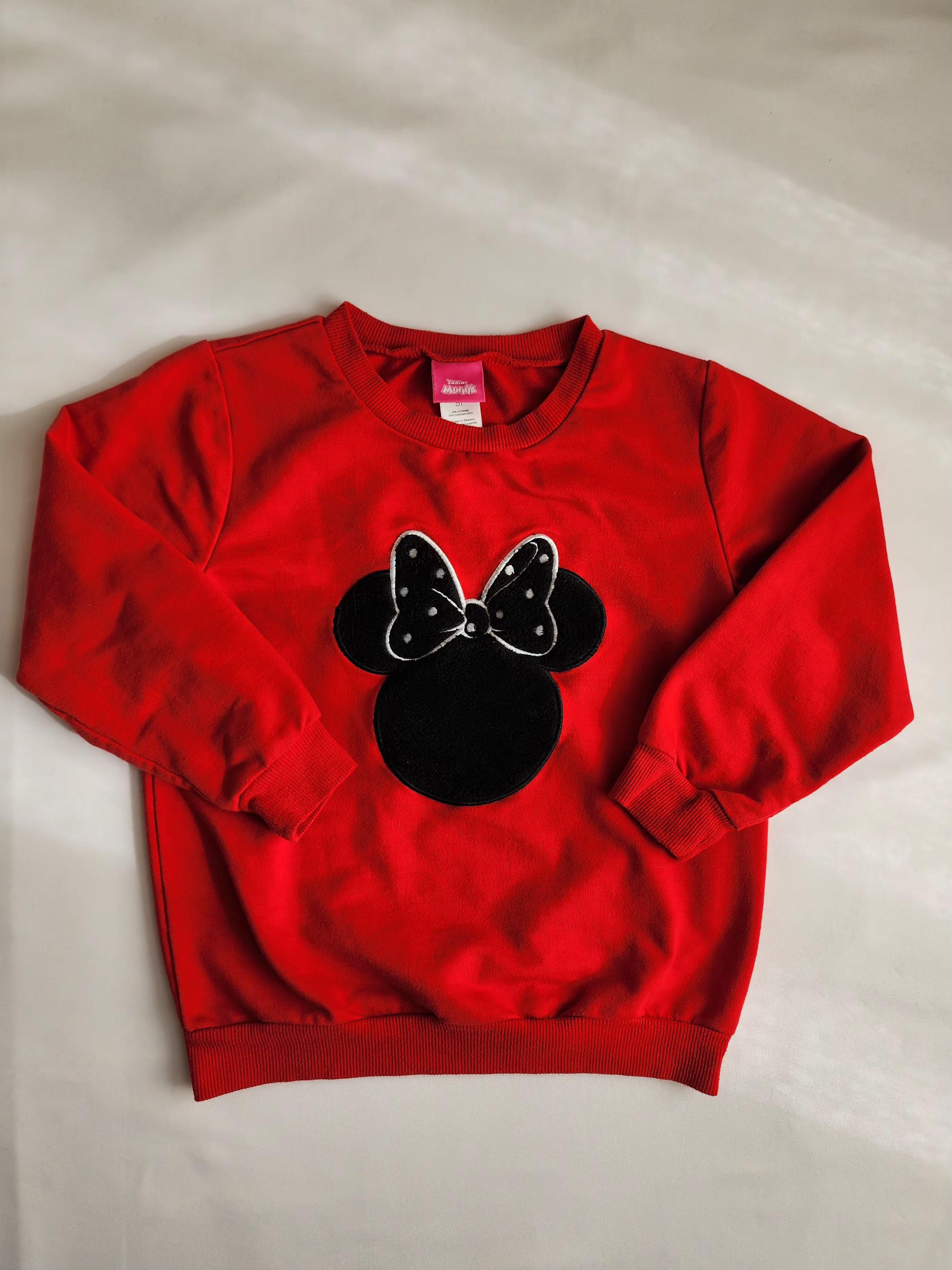 Pull Disney Minnie – rouge – 5 ans – Bon état