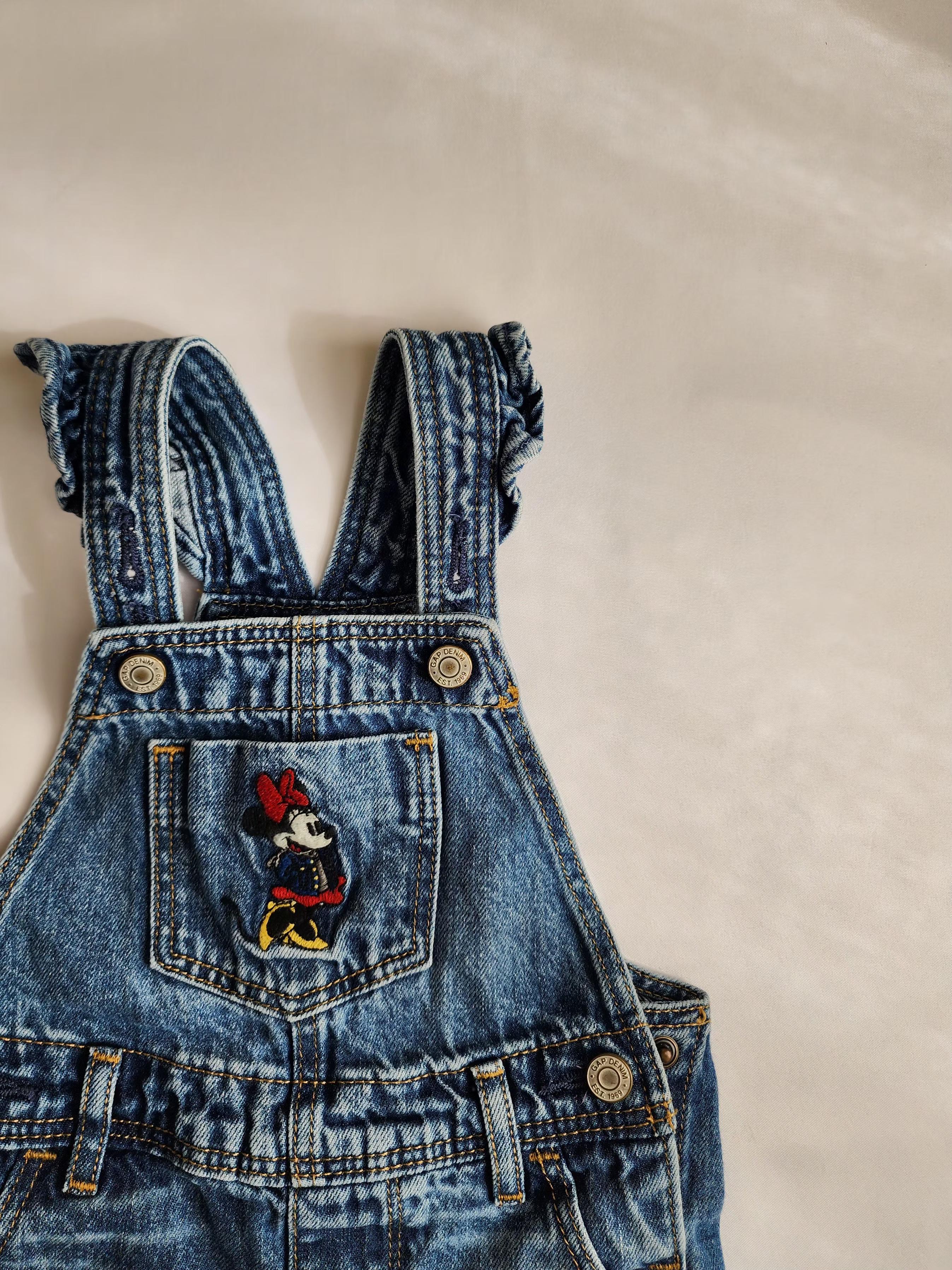Salopette en denim Baby GAP x Minnie – 6-12 mois – très bon état