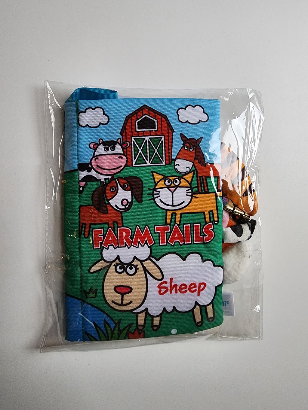 Livre en tissu – Animaux de la ferme – Neuf – Anglais