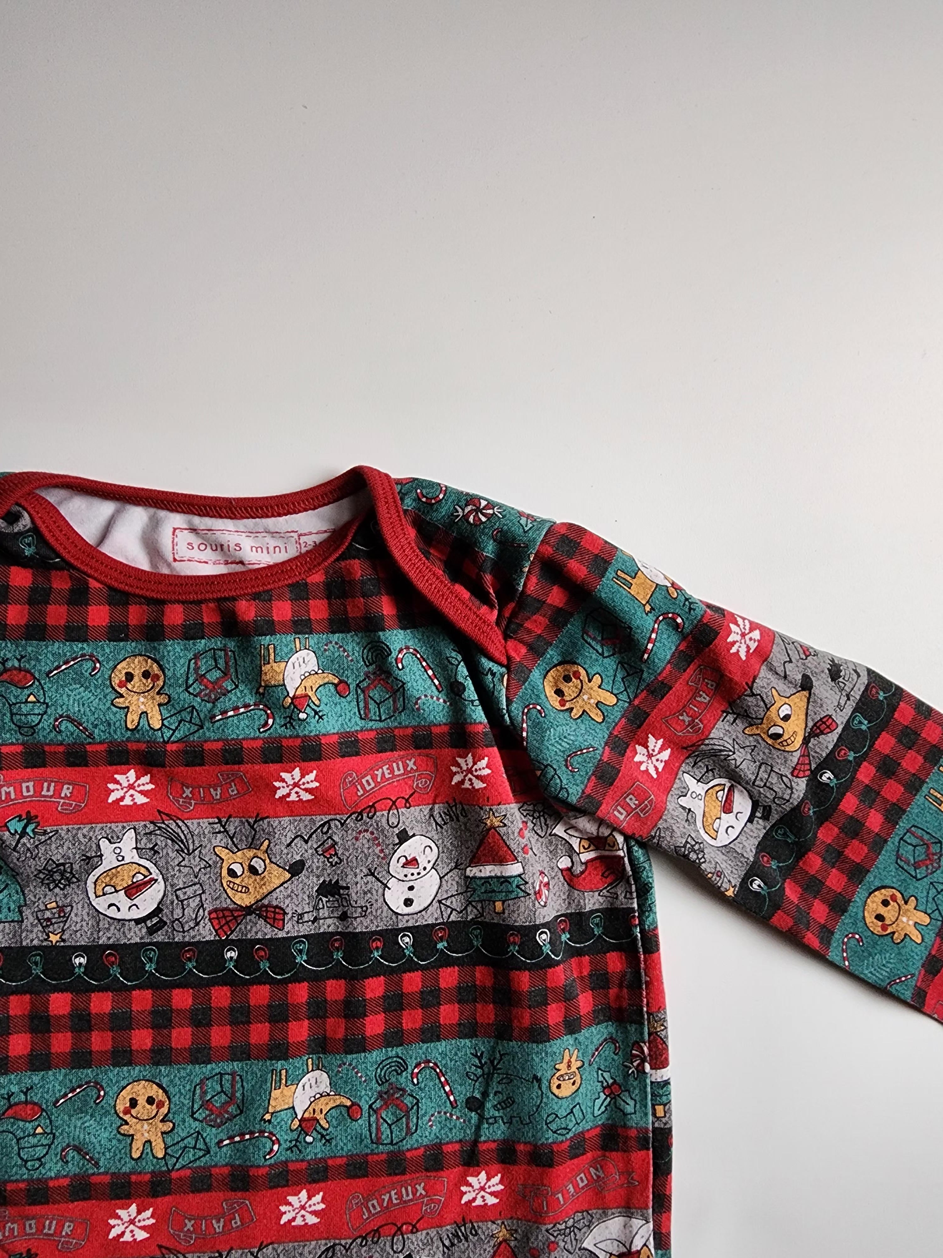 Body de Noël Souris Mini – 2‑3 ans – Très bon état