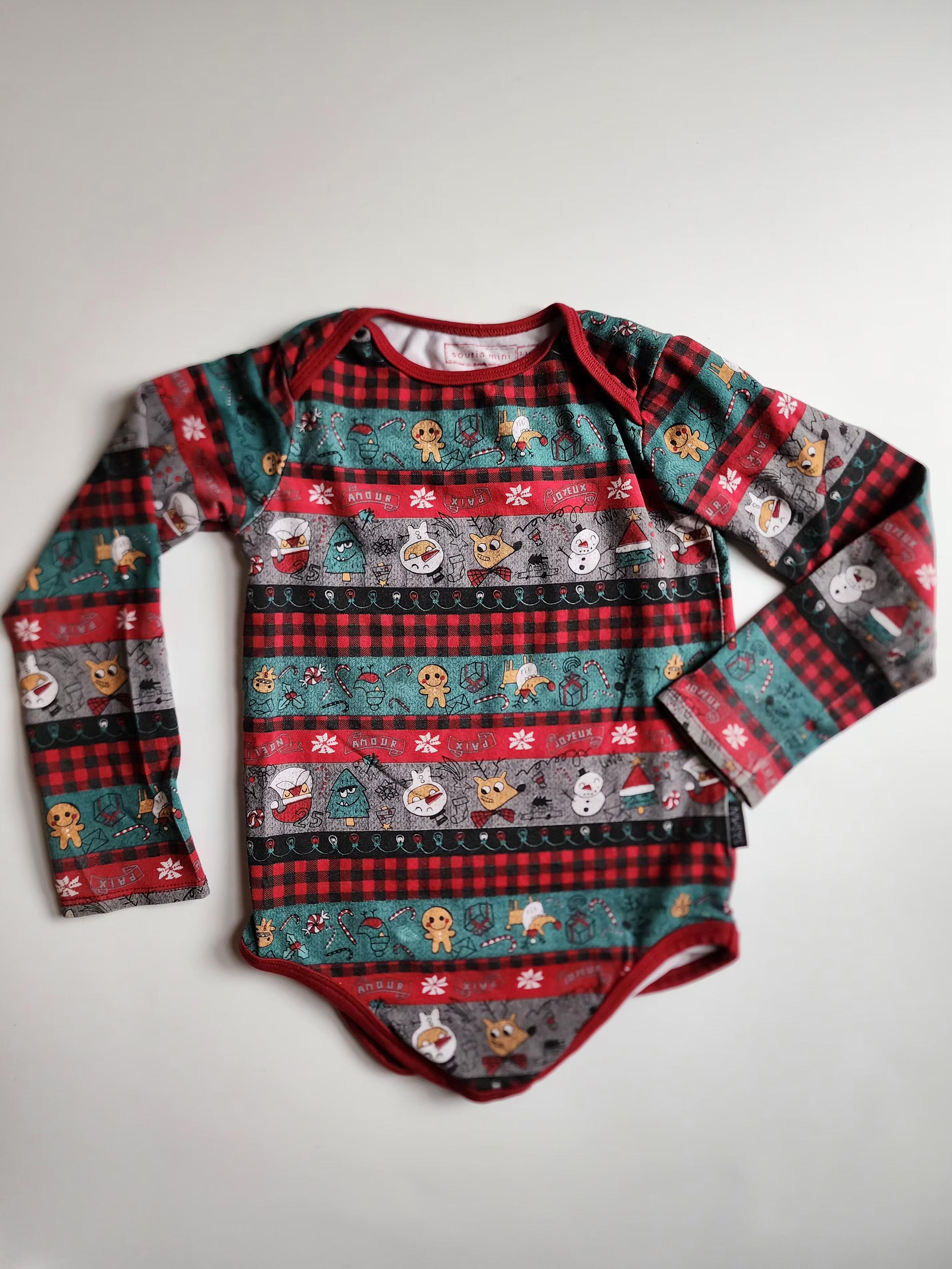 Body de Noël Souris Mini – 2‑3 ans – Très bon état