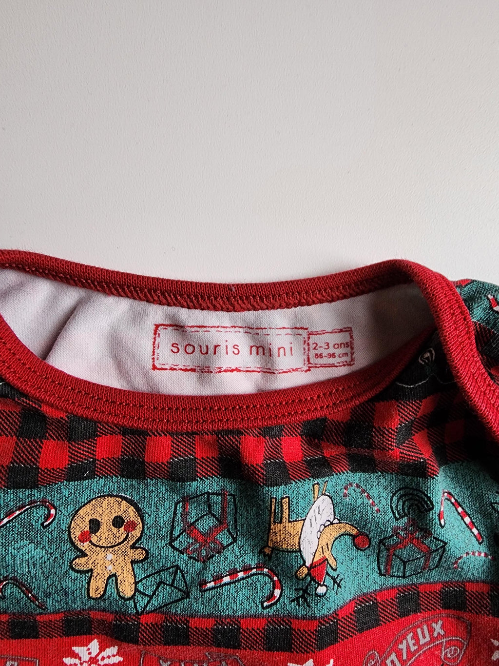 Body de Noël Souris Mini – 2‑3 ans – Très bon état