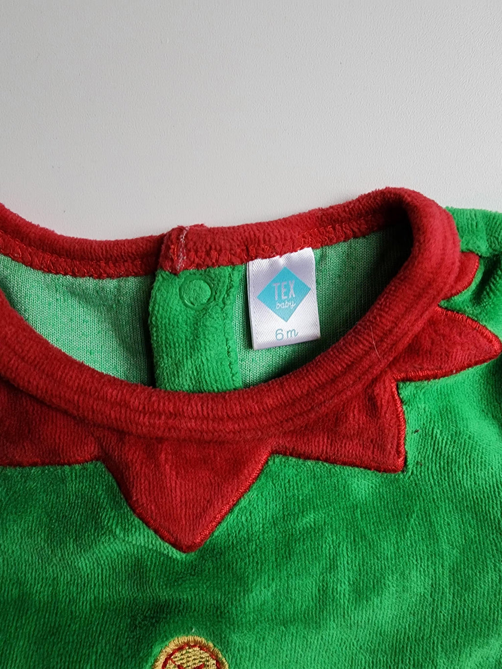 Pyjama velours avec bonnet TEX – 6 mois – Très bon état