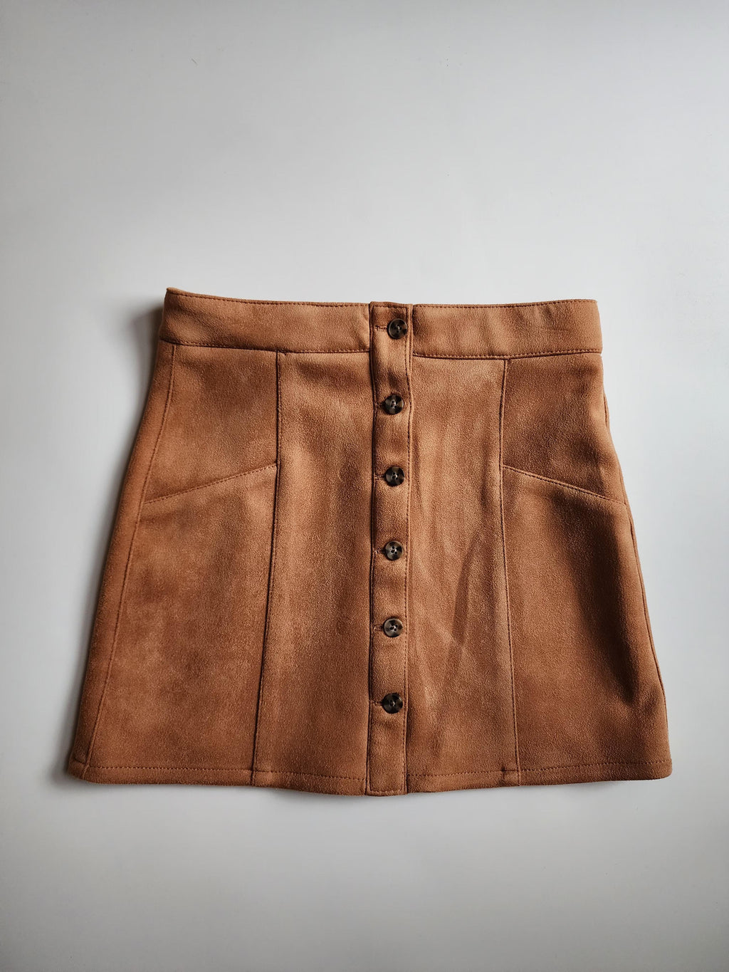 Jupe faux‑suède effet daim – 7 ans – Neuf