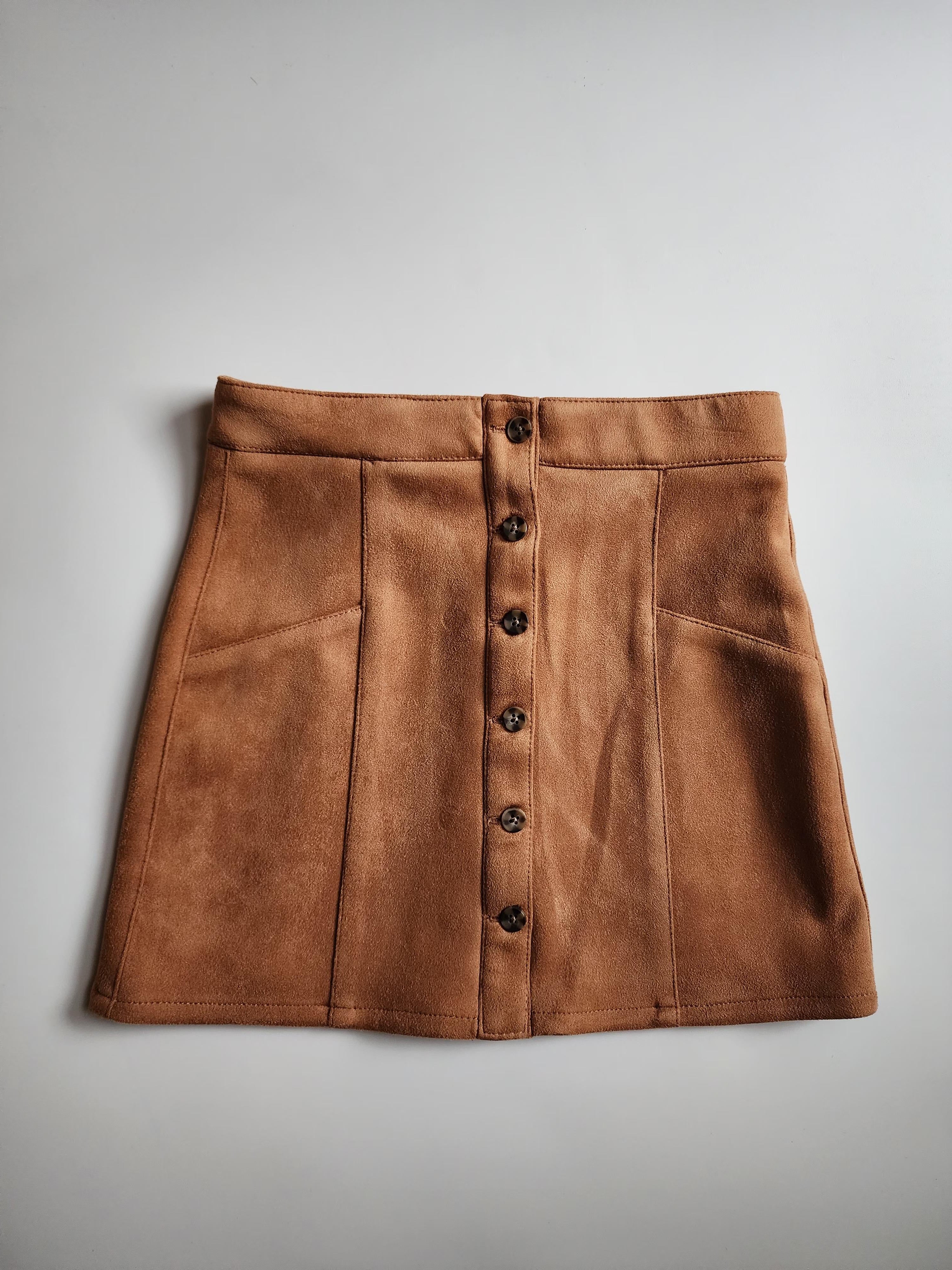 Jupe faux‑suède effet daim – 7 ans – Neuf