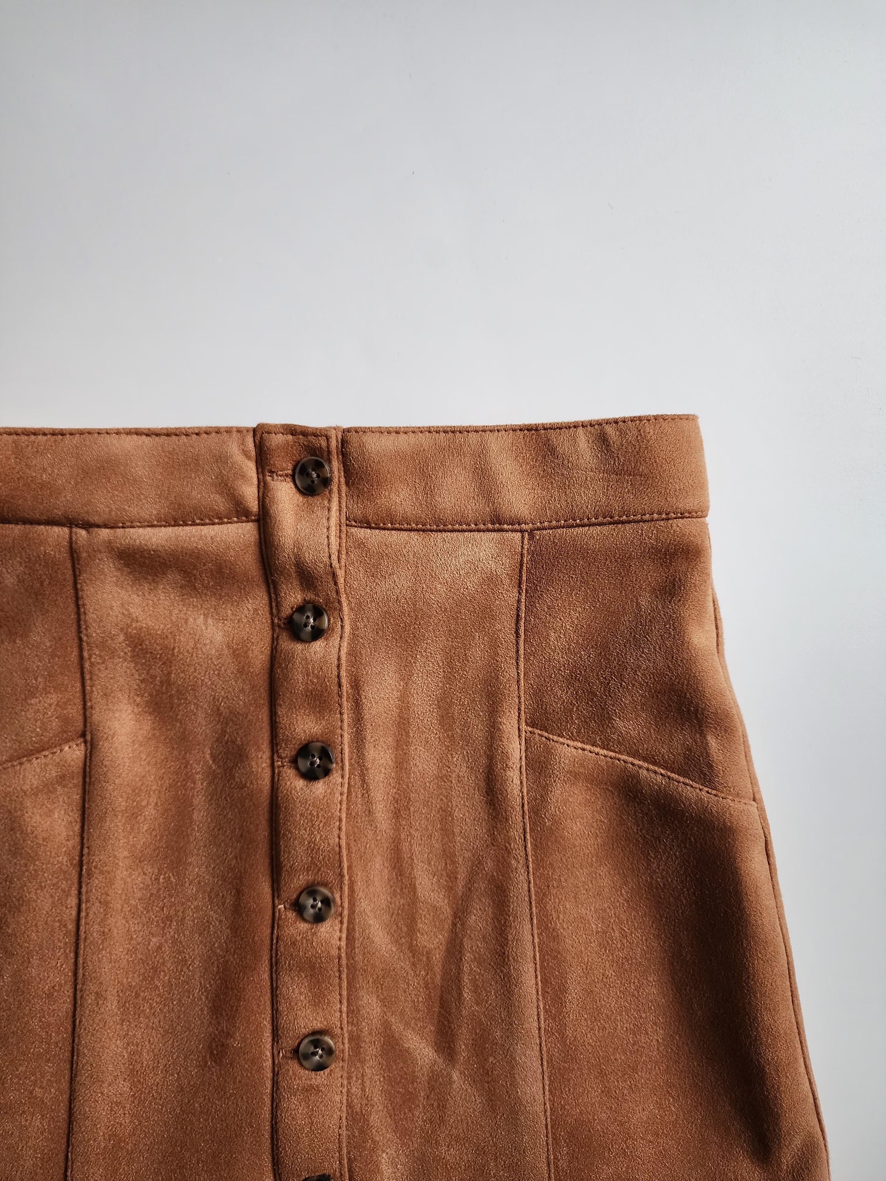 Jupe faux‑suède effet daim – 7 ans – Neuf