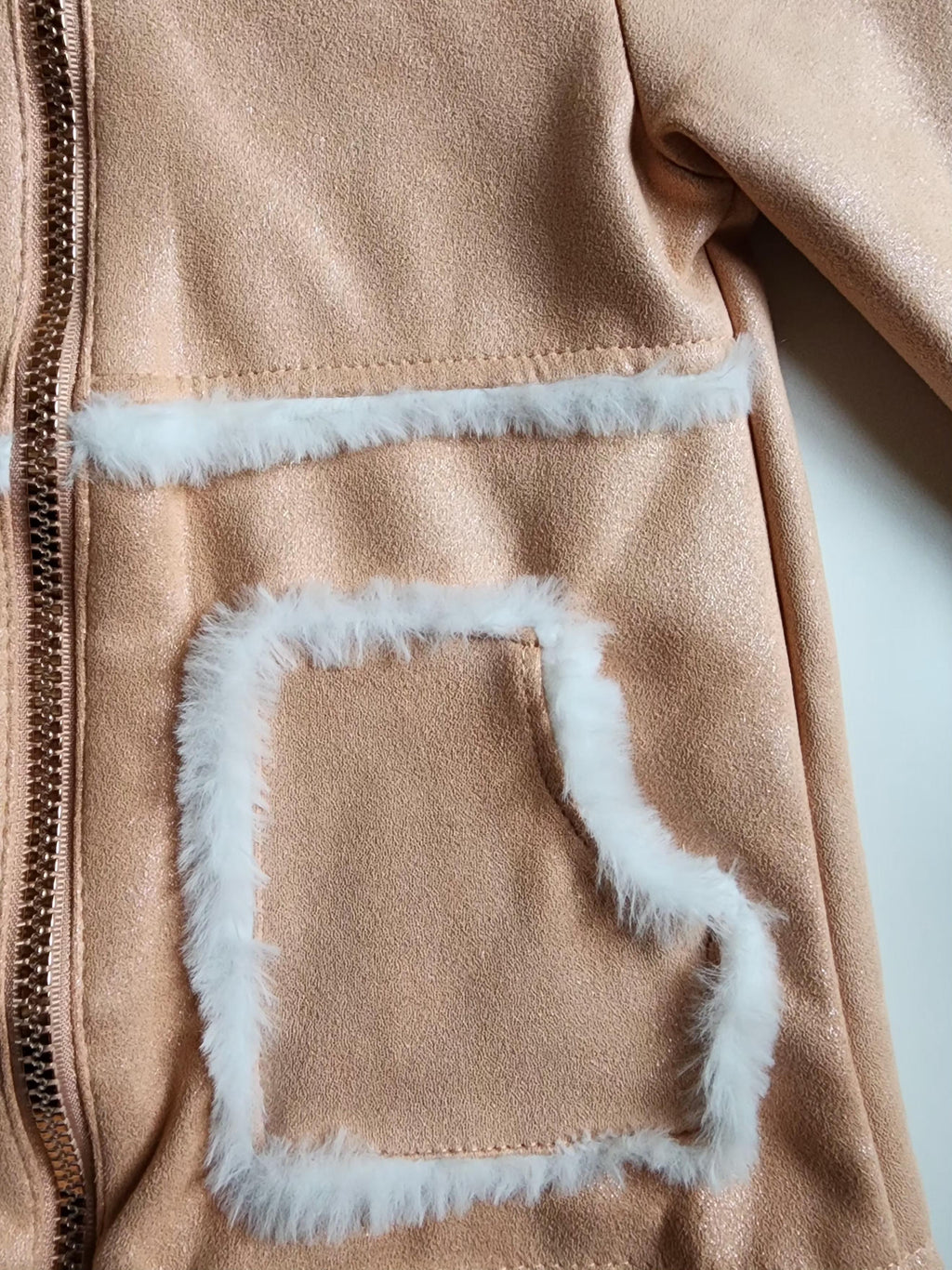 Manteau Little Lass – 2 ans – Rose clair pailleté – Très bon état