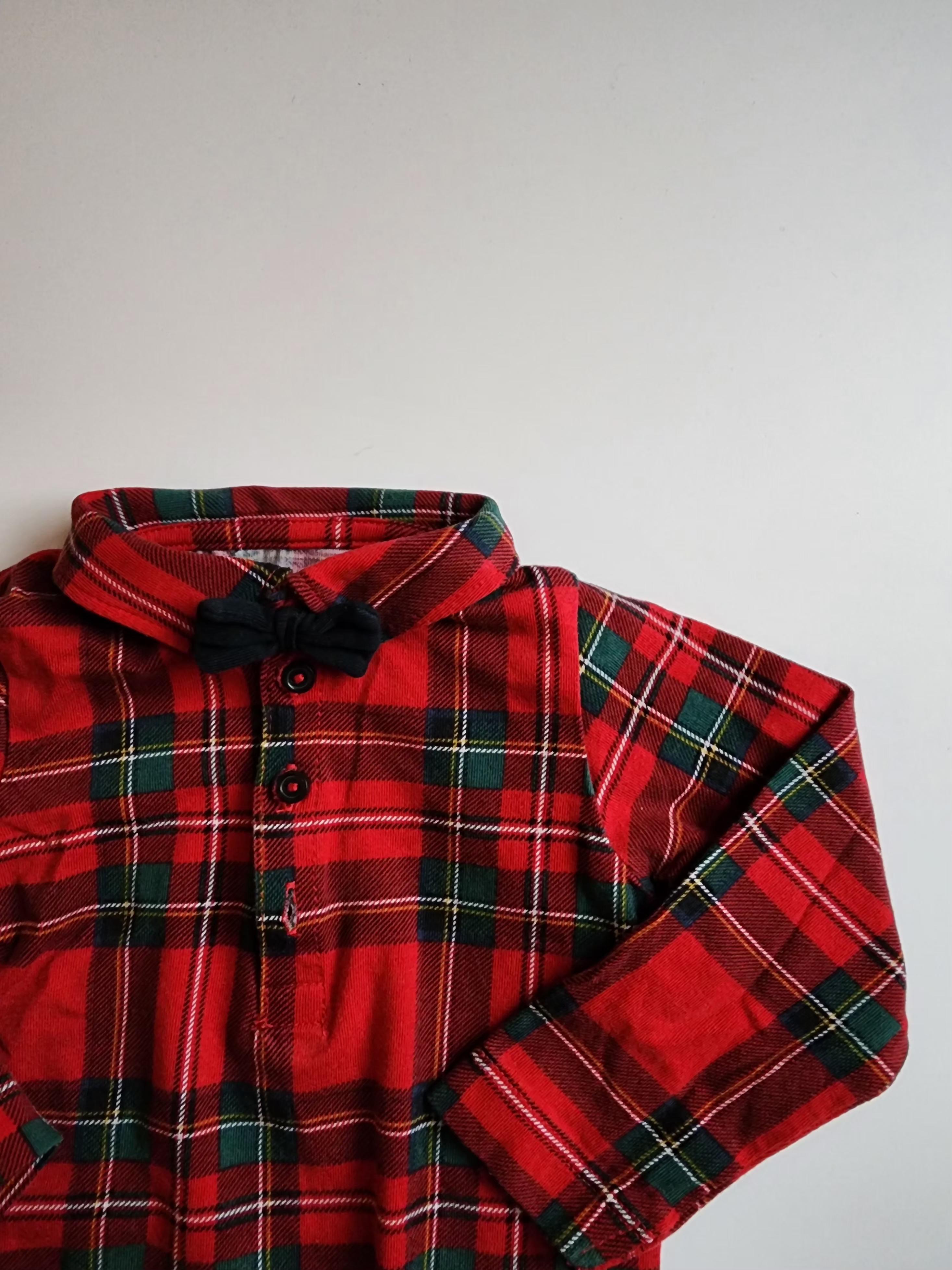 Chemise‑body H&M – 6‑9 mois – Coton organique – Très bon état