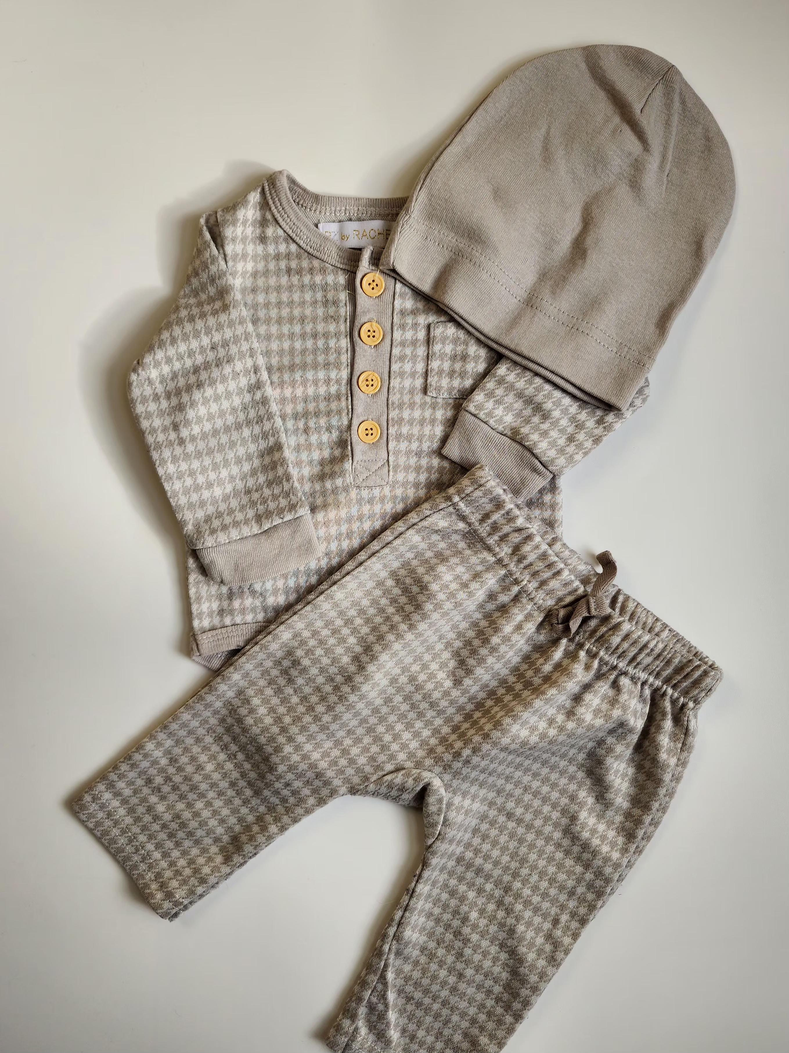 Ensemble 3 pièces Rachel Zoe – 0–3 mois – Bon état