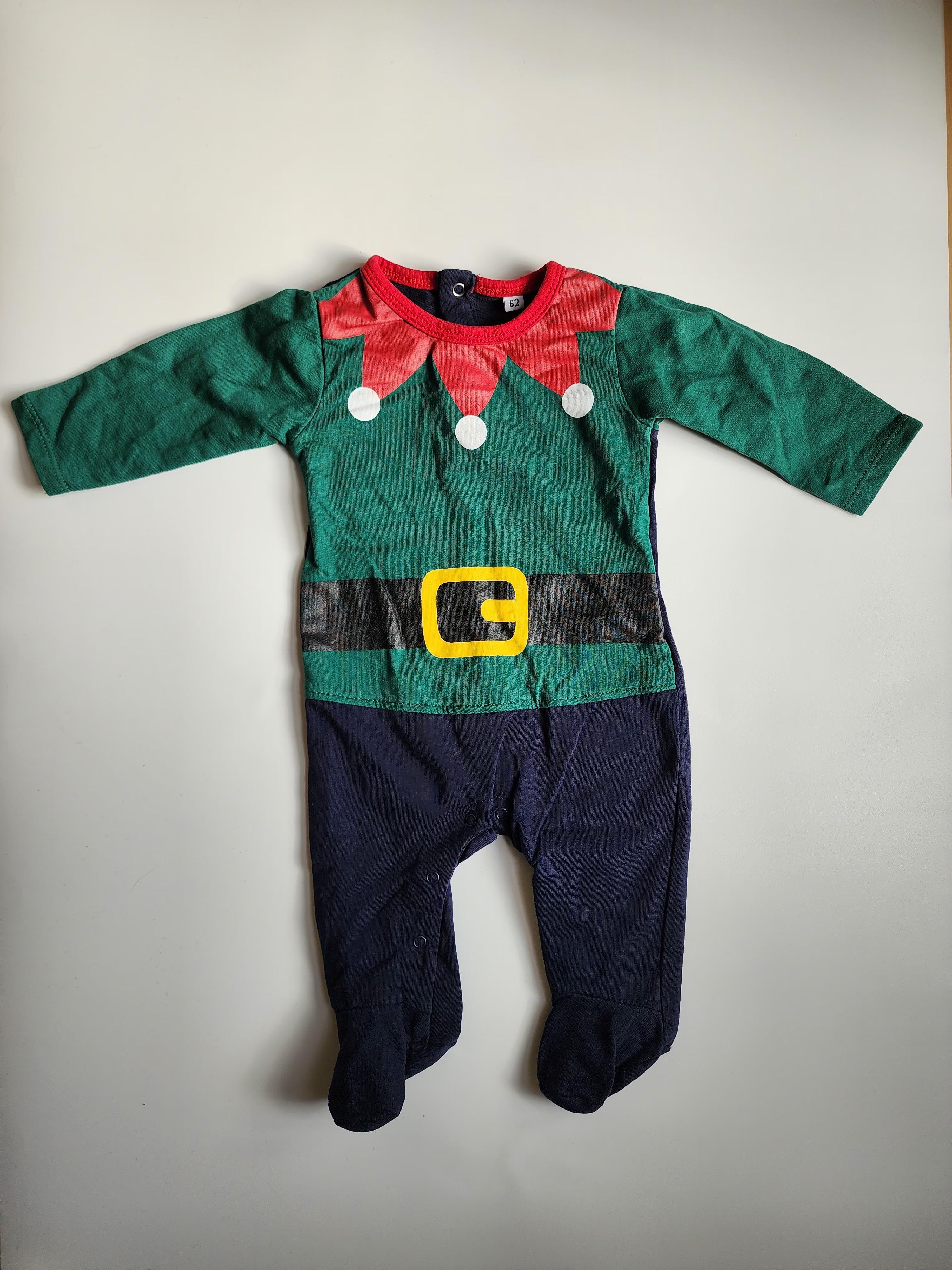 Pyjama de Noël – Comme neuf – (62 cm) 0–3 mois – 100 % coton