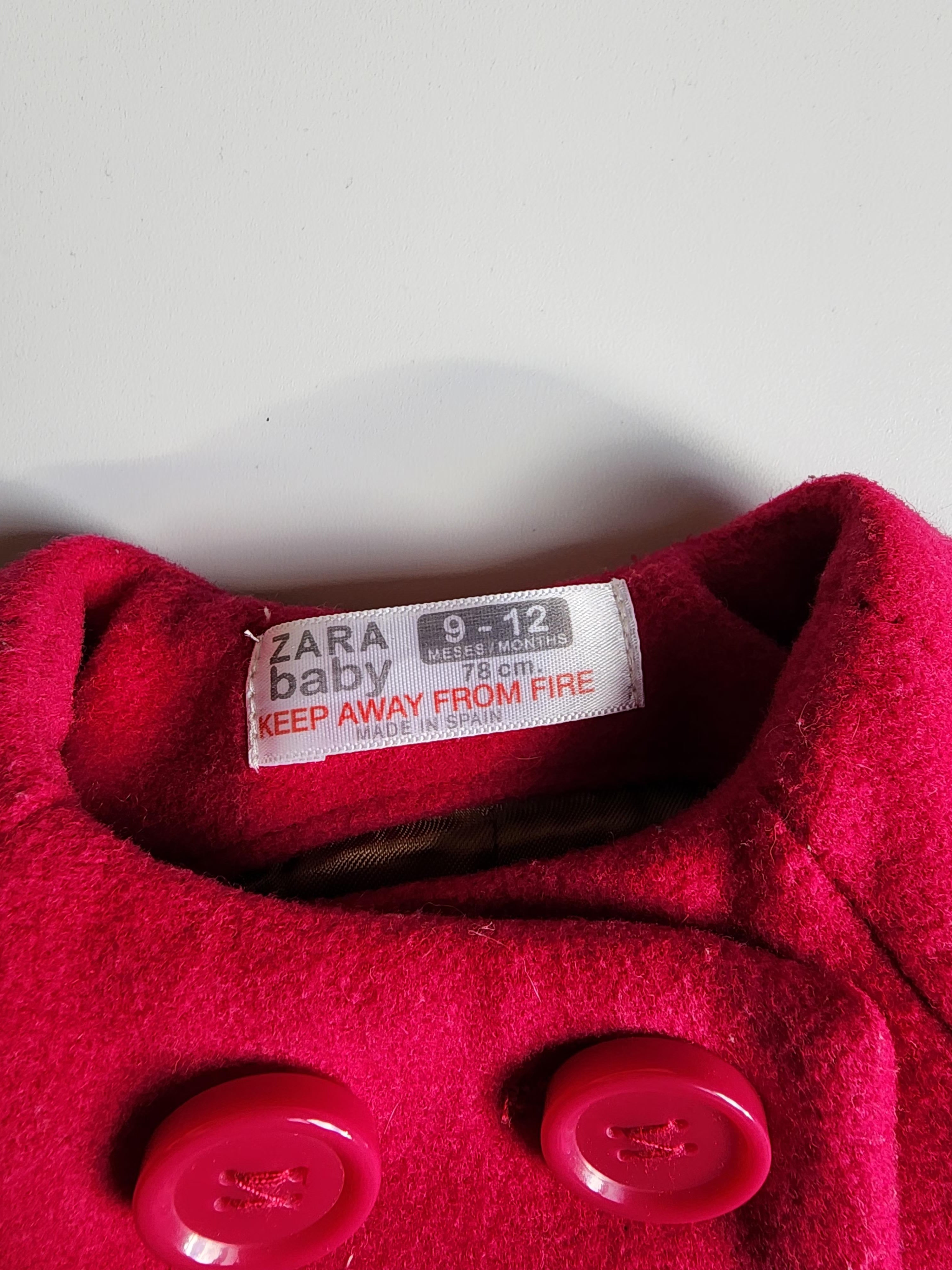 Manteau vintage Zara Baby – 9/12 mois – 80% laine – Très bon état