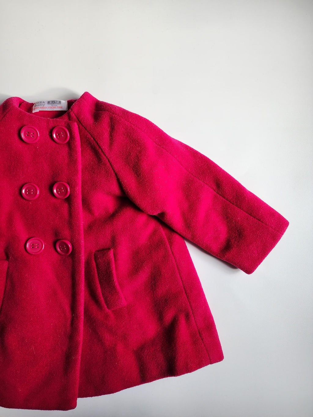 Manteau vintage Zara Baby – 9/12 mois – 80% laine – Très bon état