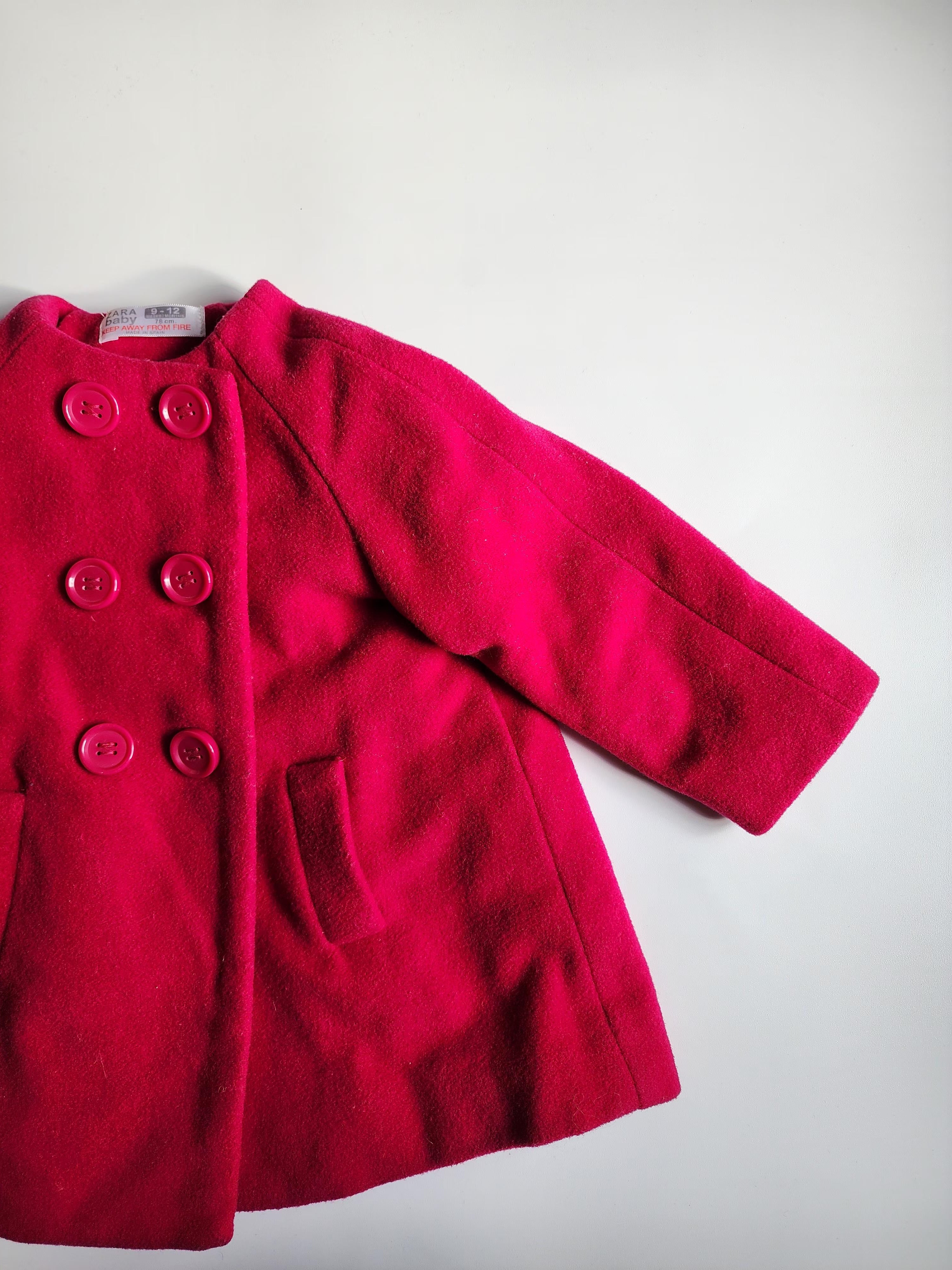 Manteau vintage Zara Baby – 9/12 mois – 80% laine – Très bon état