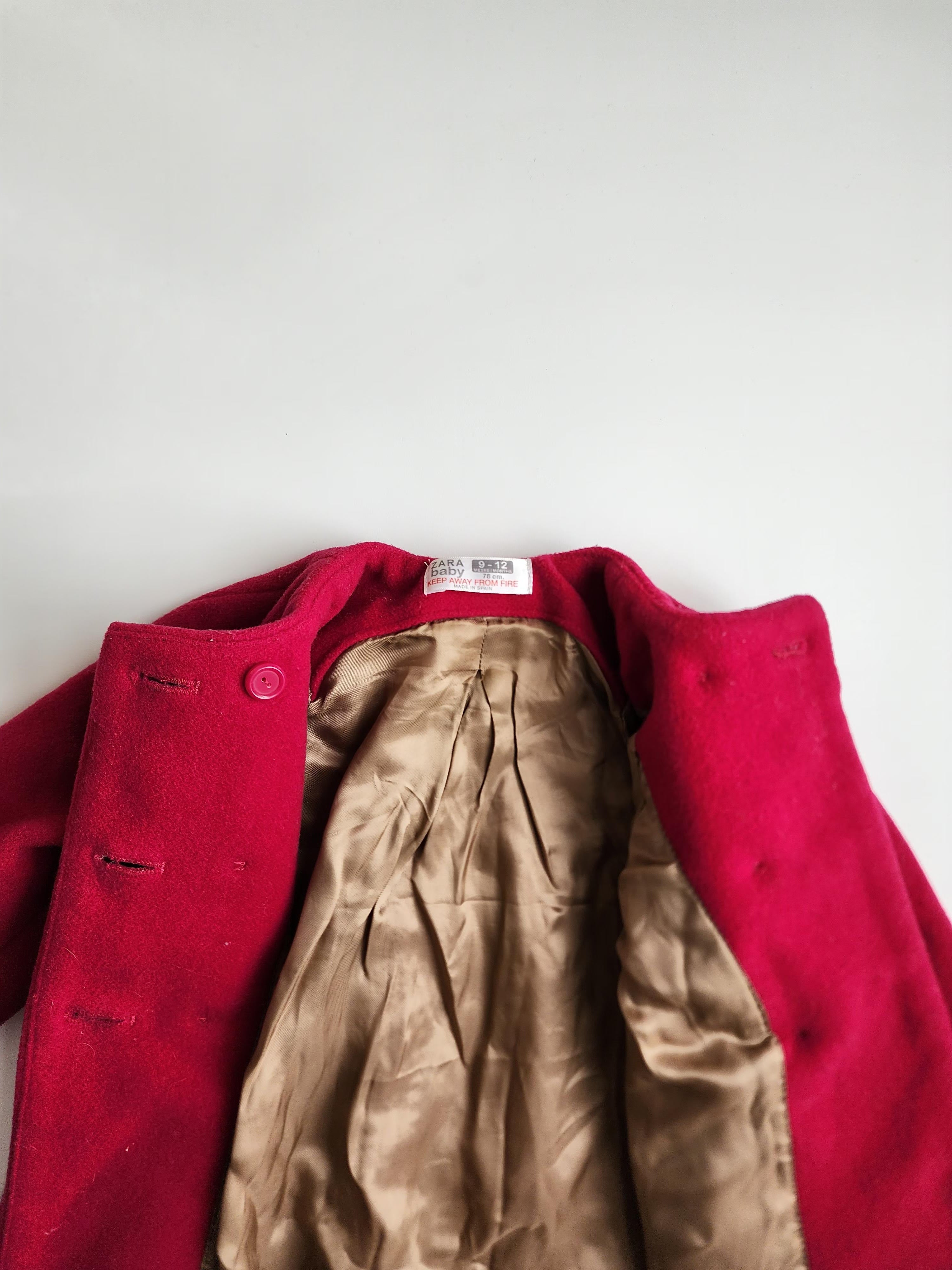 Manteau vintage Zara Baby – 9/12 mois – 80% laine – Très bon état