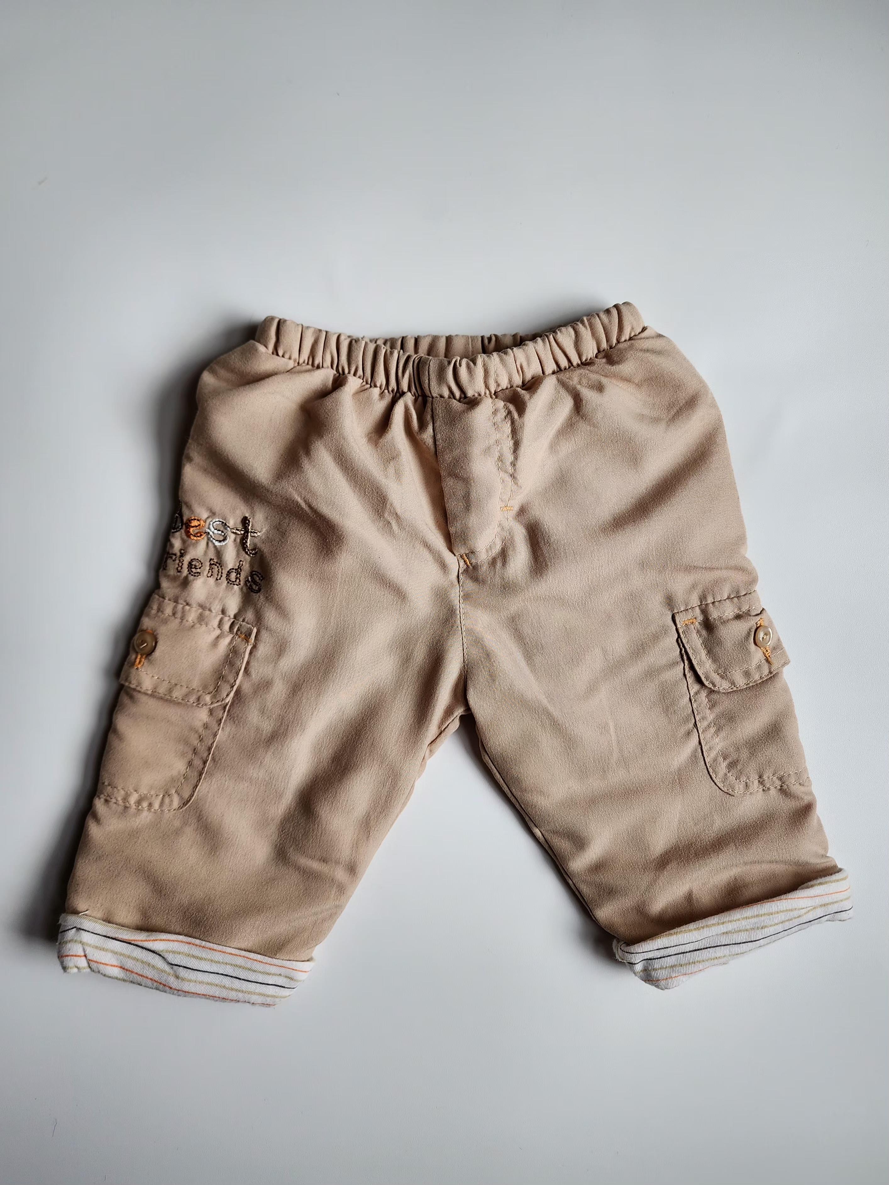 Pantalon bébé – 3-6 mois – Beige – 100 % polyester – Très bon état