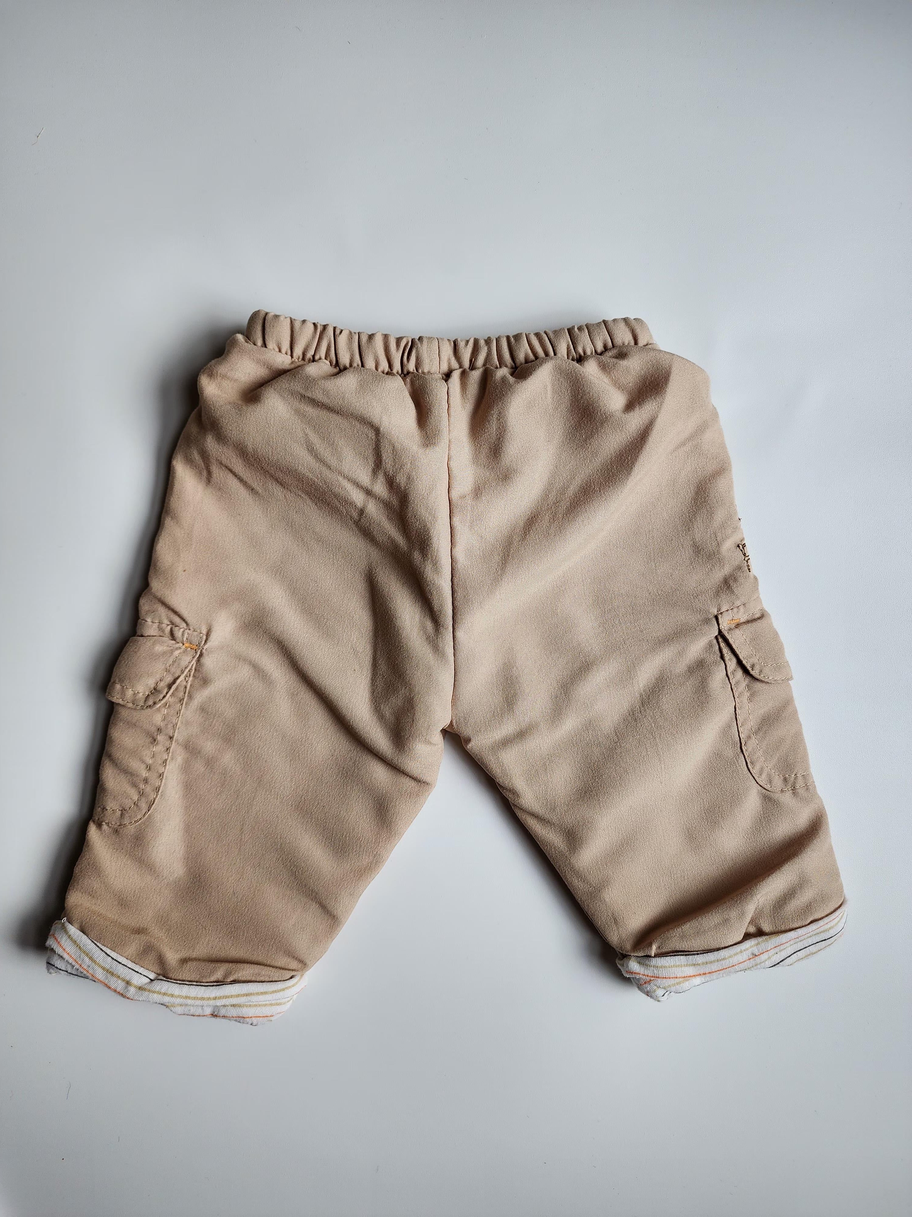 Pantalon bébé – 3-6 mois – Beige – 100 % polyester – Très bon état