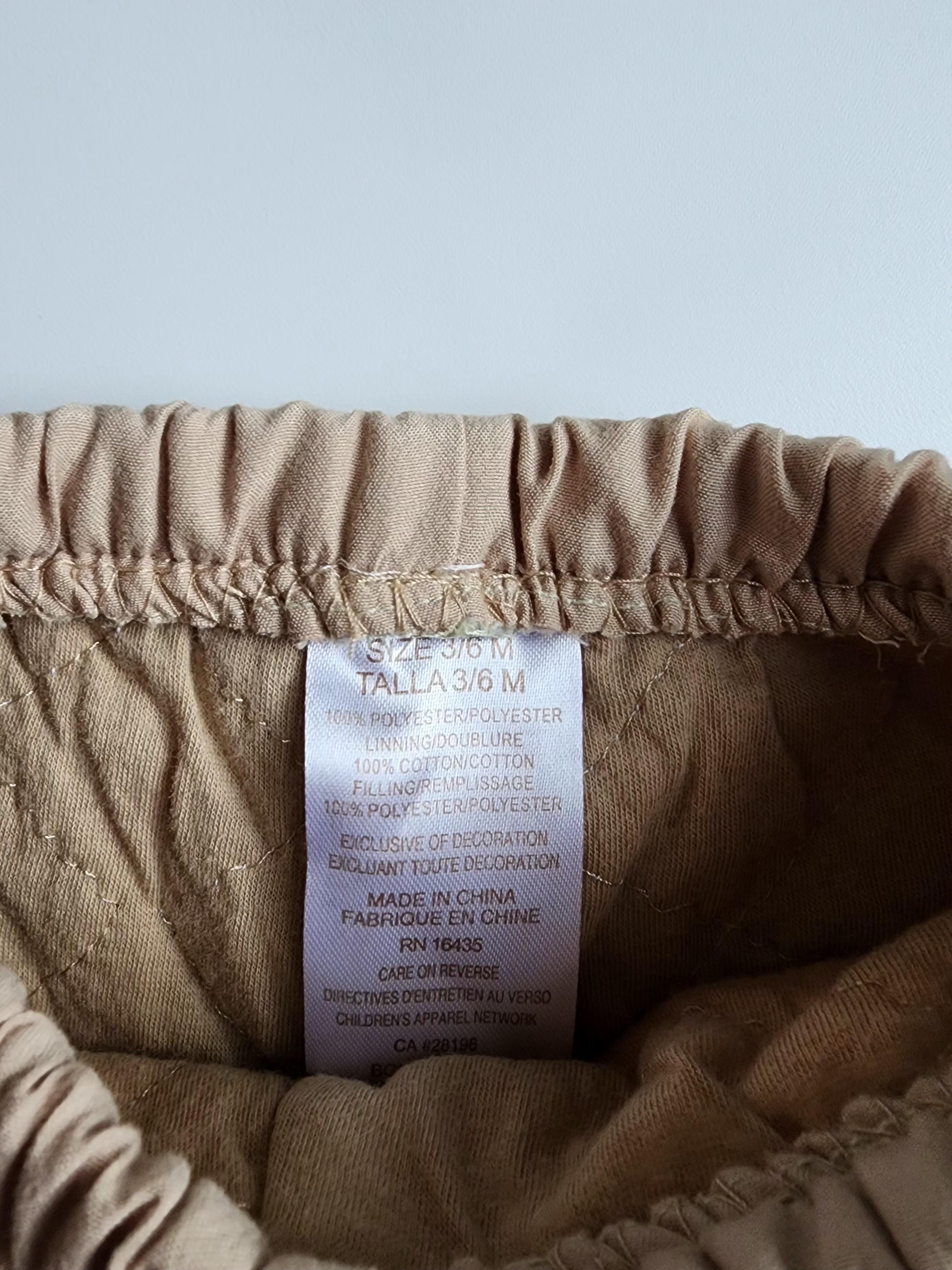 Pantalon bébé – 3-6 mois – Beige – 100 % polyester – Très bon état