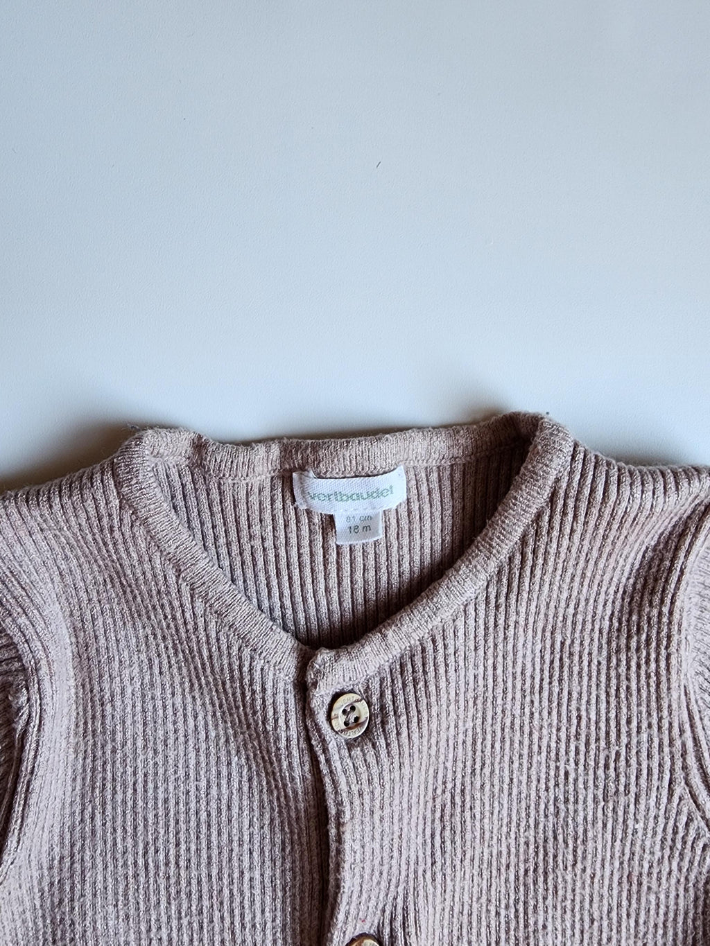 Combinaison tricot Vertbaudet – 18 mois – Marron clair – Bon état