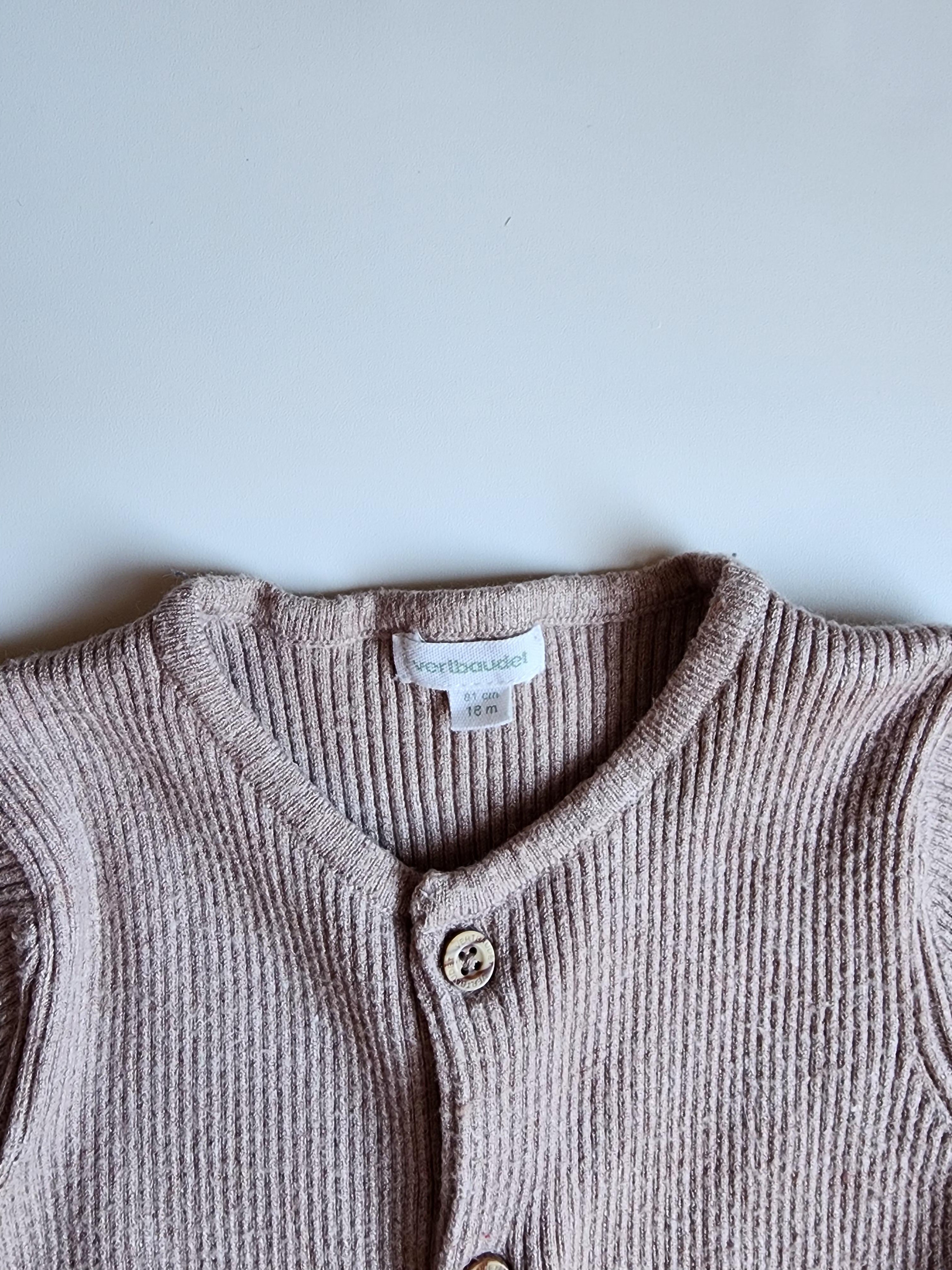 Combinaison tricot Vertbaudet – 18 mois – Marron clair – Bon état