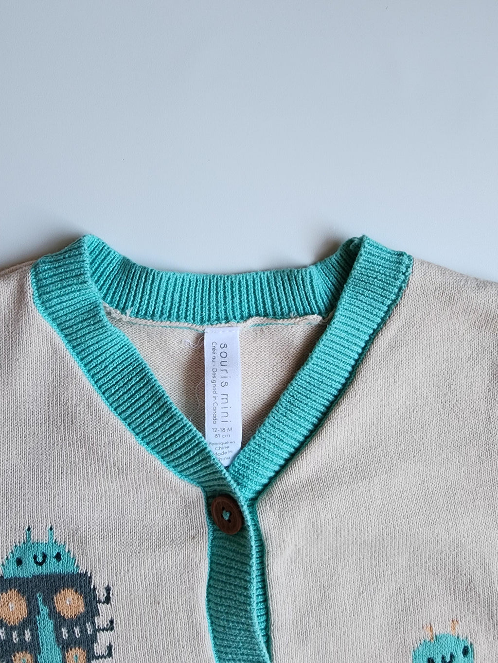 Gilet Souris Mini – 12-18 mois – 100% coton – Très bon état