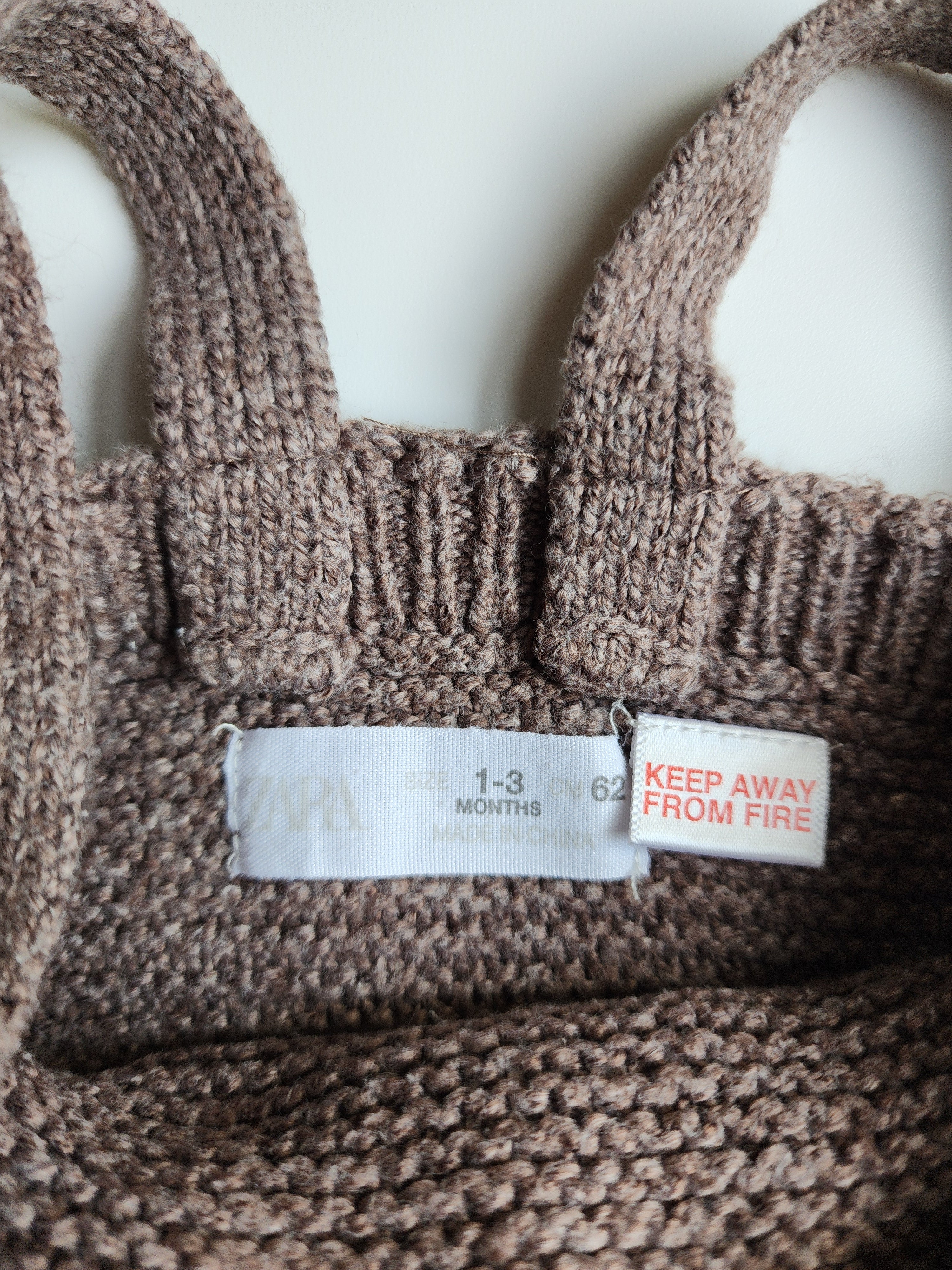 Salopette tricot Zara – 1-3 mois – Très bon état