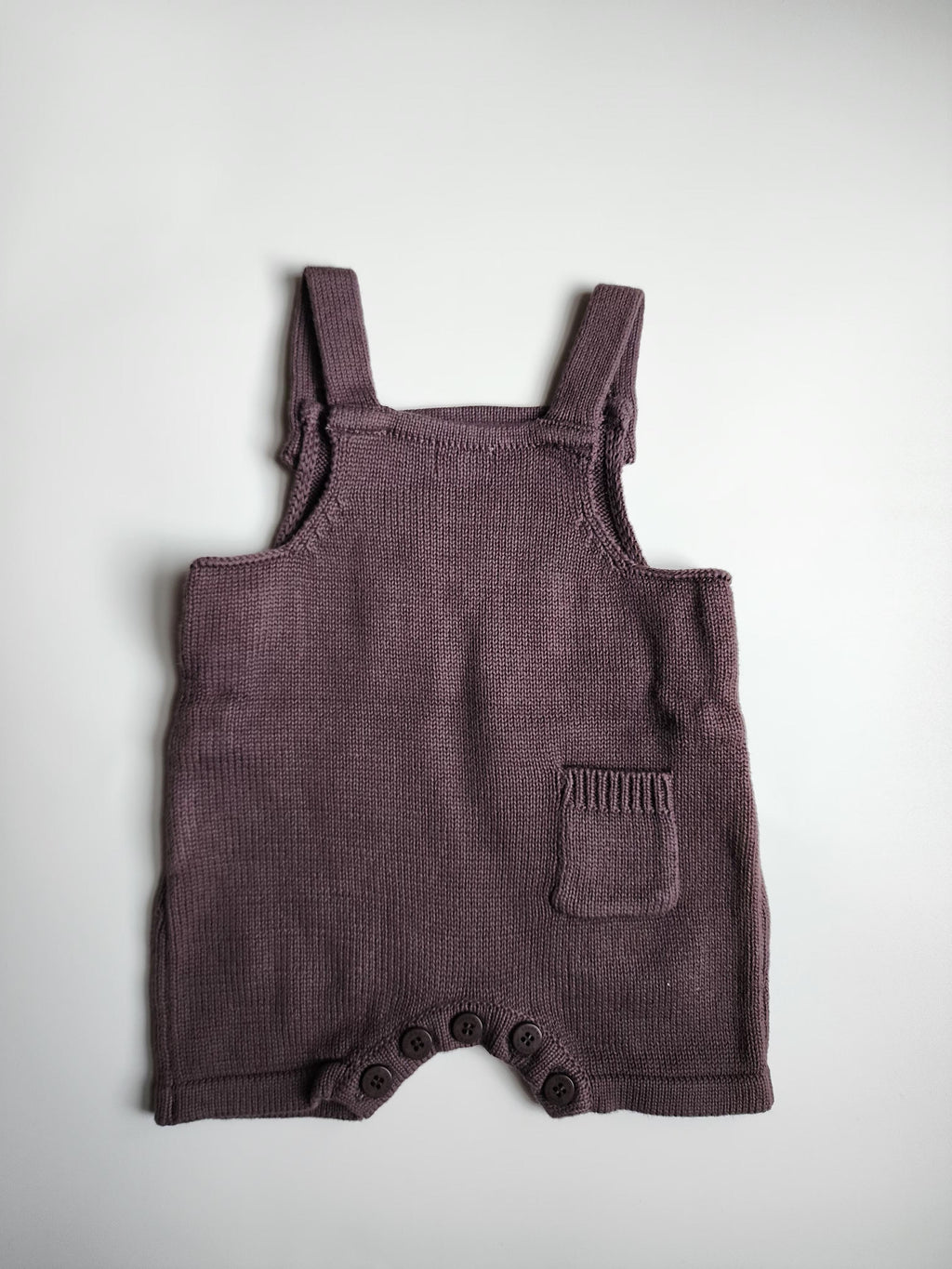 Salopette tricot Coudémail – 1 mois – Marron – Très bon état