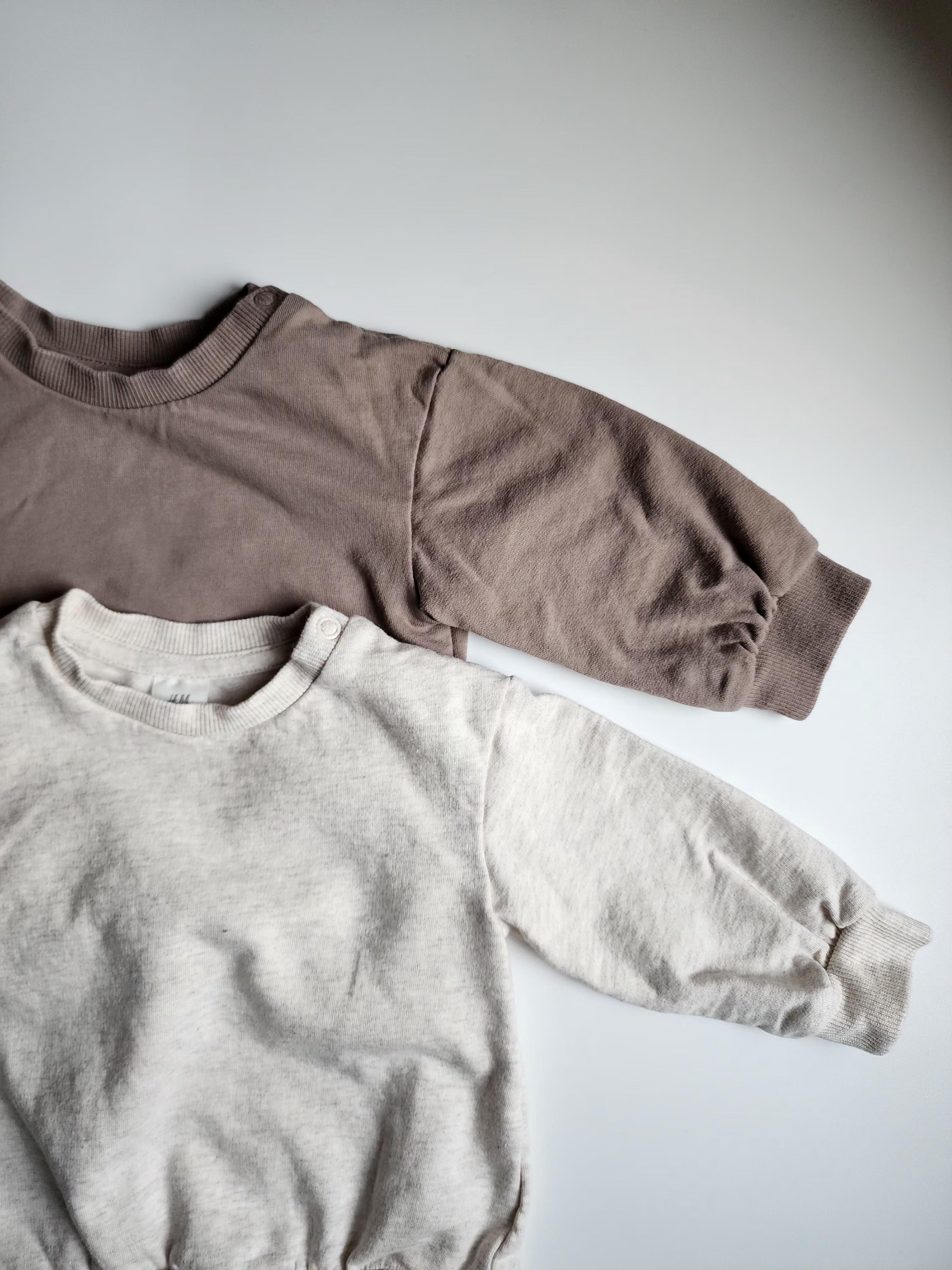 Lot de 2 sweats H&M – 4-6 mois – Très bon état
