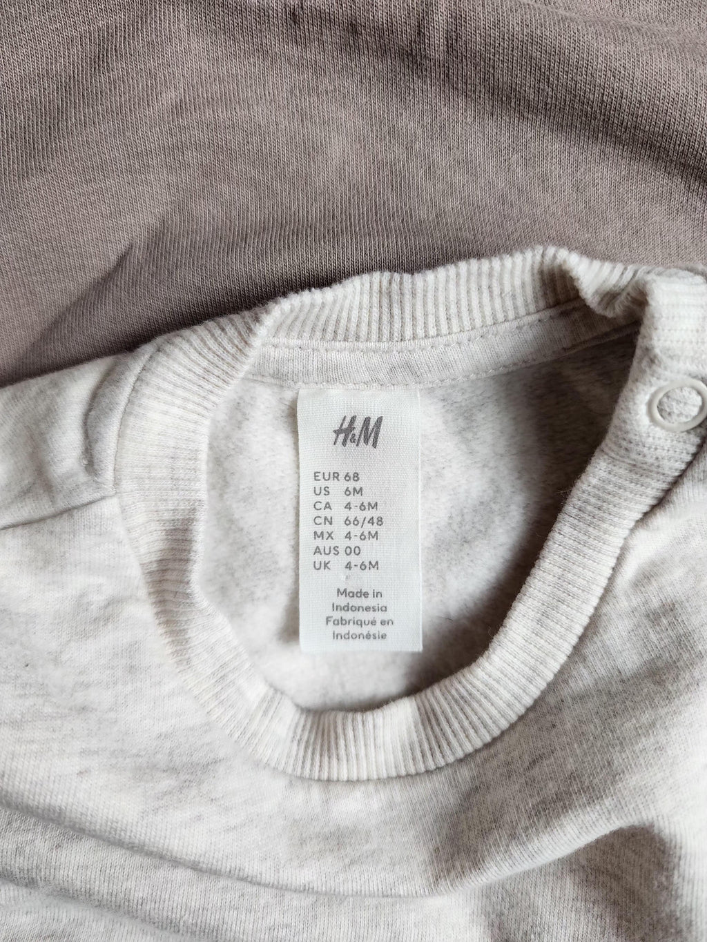 Lot de 2 sweats H&M – 4-6 mois – Très bon état