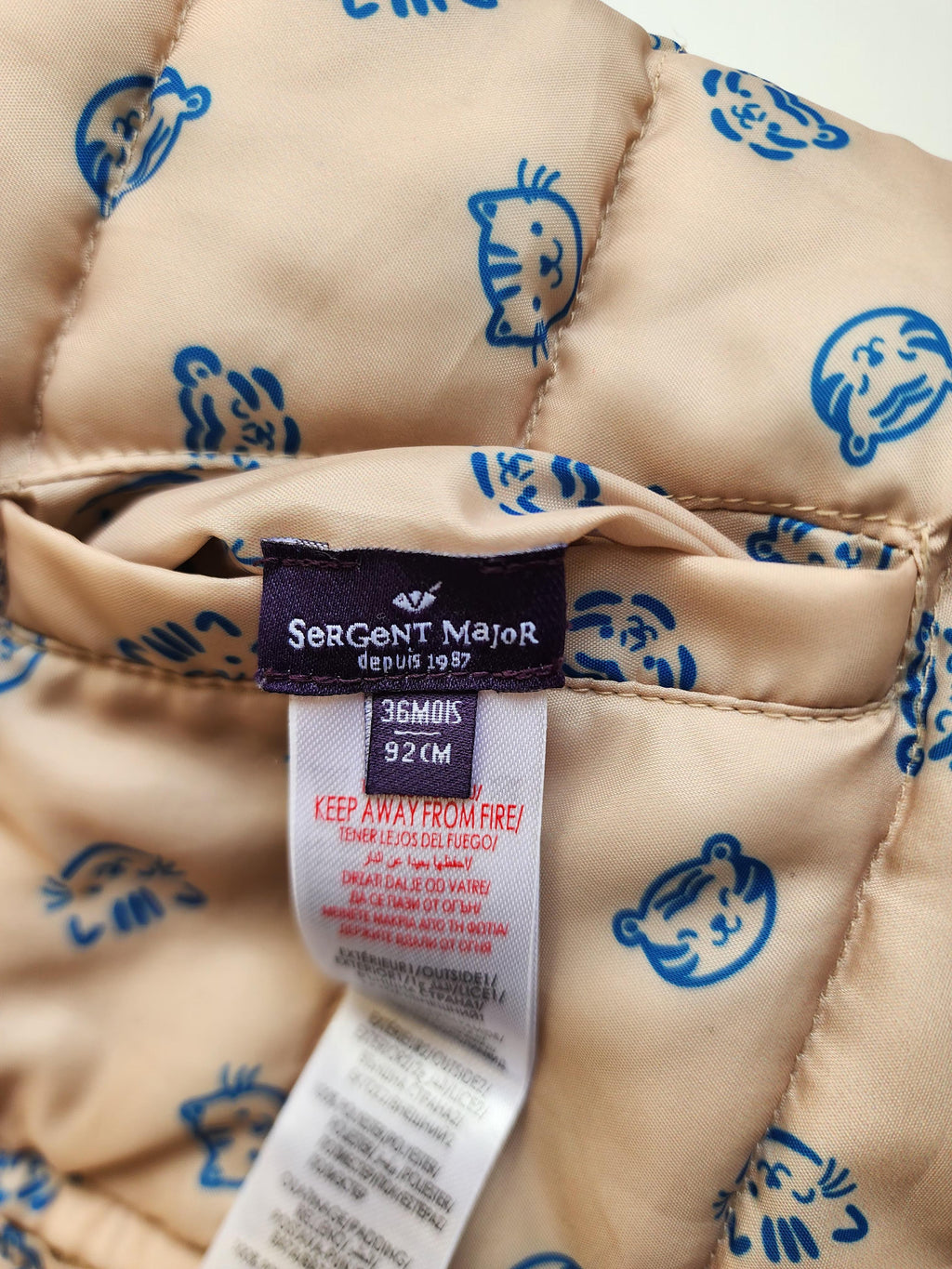 Blouson sans manches Sergent Major – 3 ans – Réversible – Très bon état