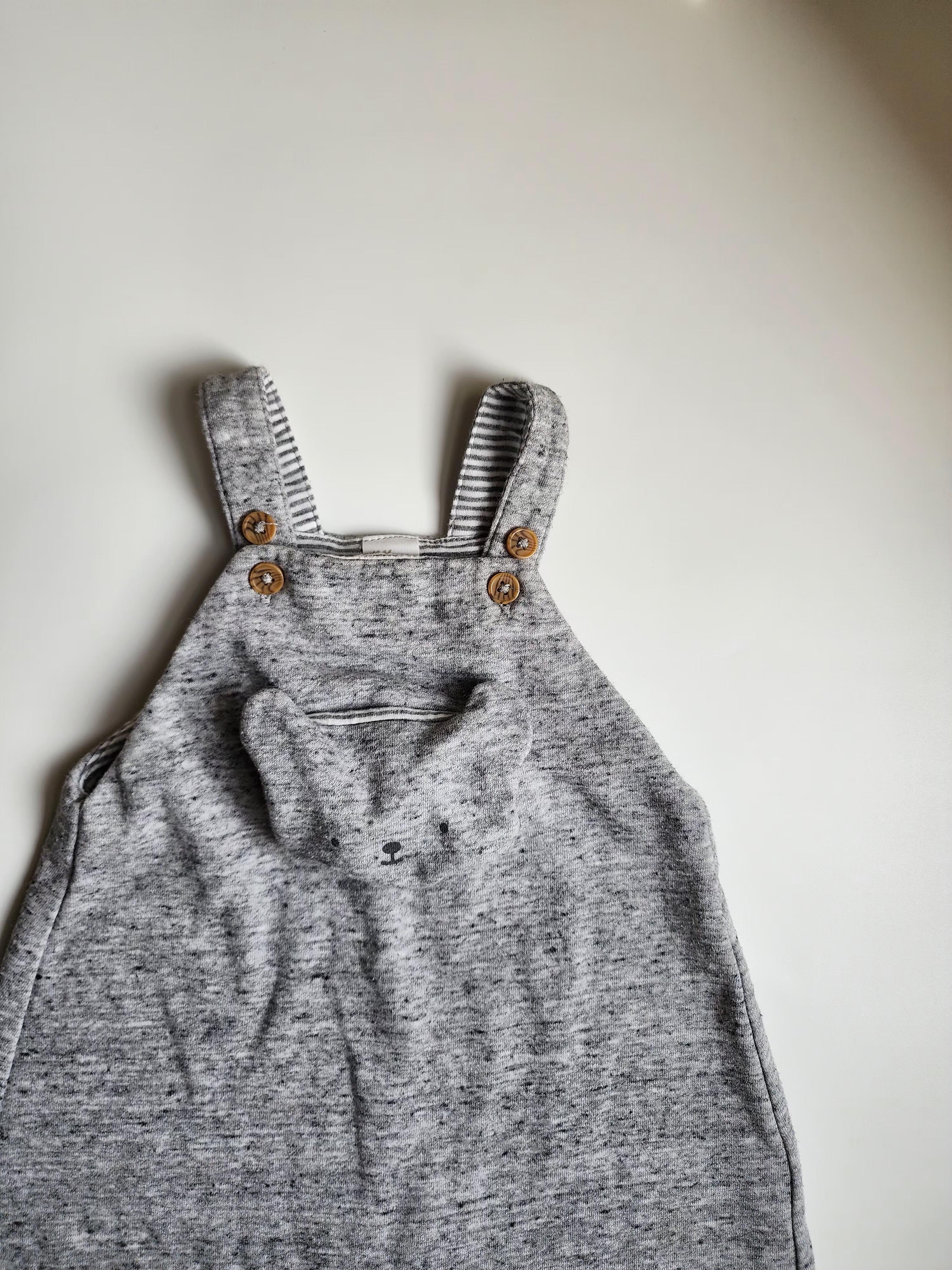 Salopette H&M – 6-9 mois – Grise – Très bon état