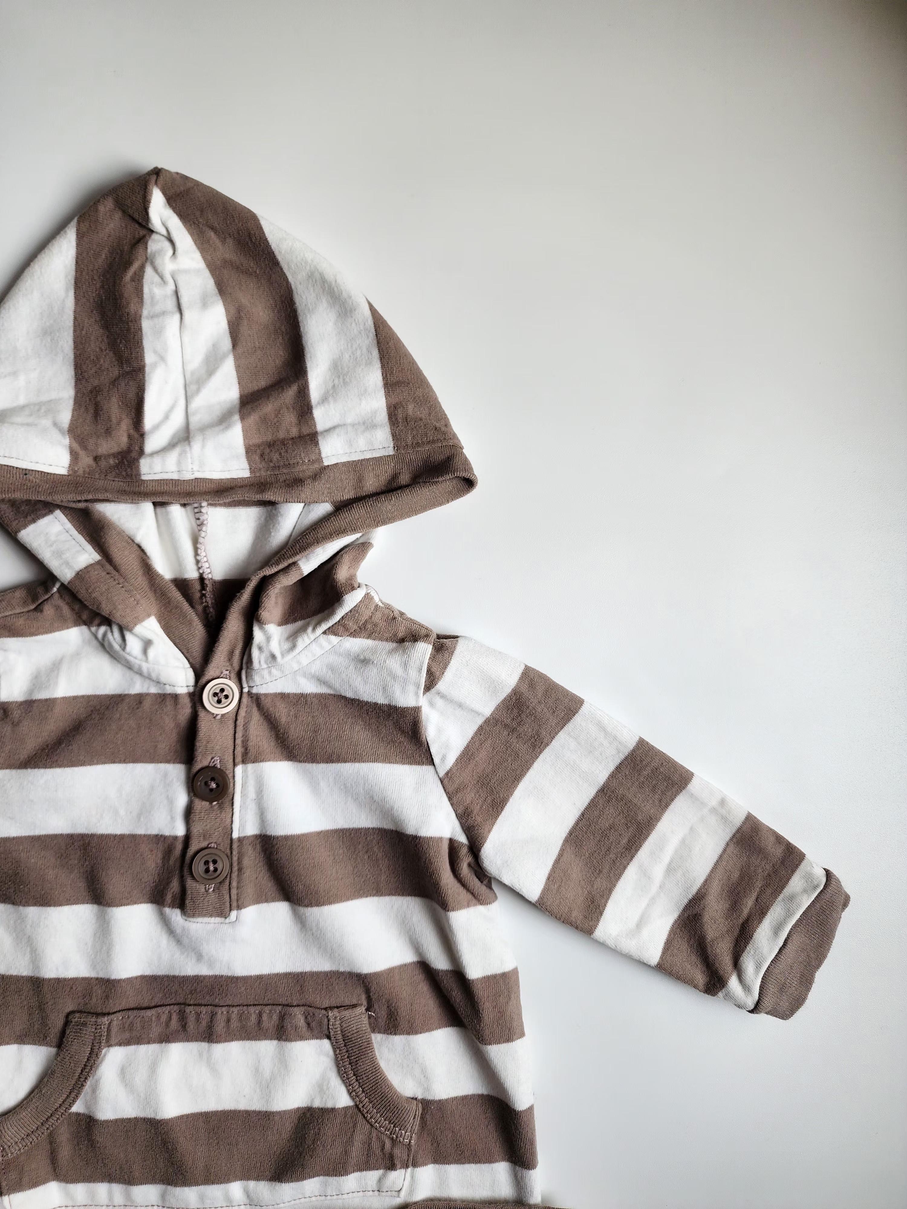 Combinaison Old Navy – 3-6 mois – Rayée marron & blanc – Très bon état