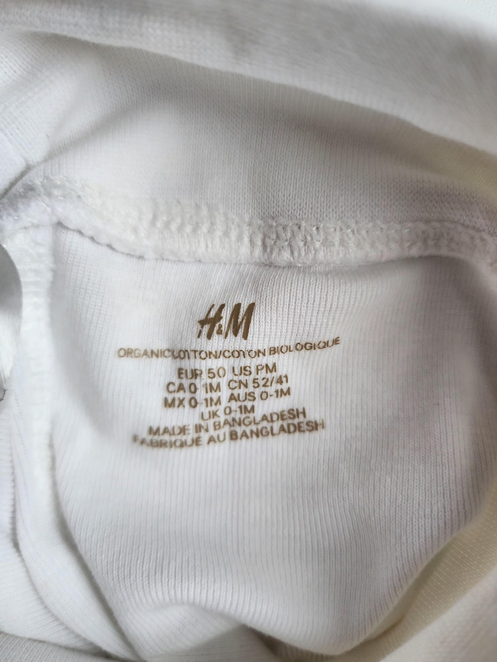 Legging H&M – 0-1 mois – Coton biologique – Bon état