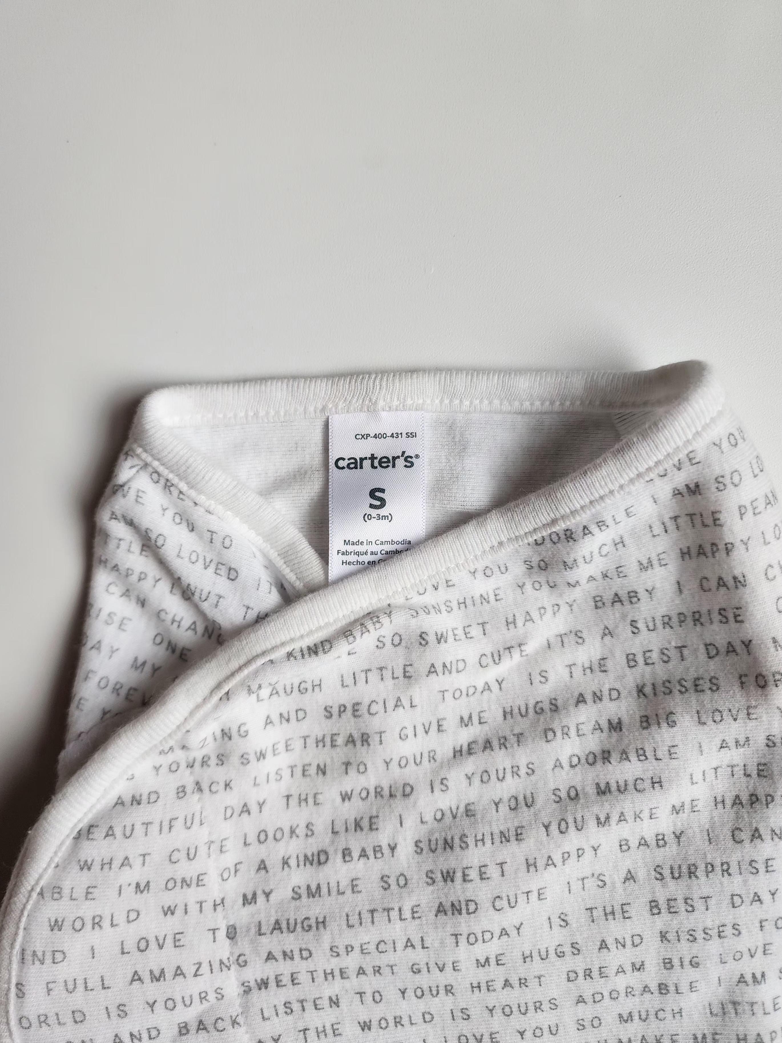 Gigoteuse d’emmaillotage Carters – 0-3 mois – Très bon état