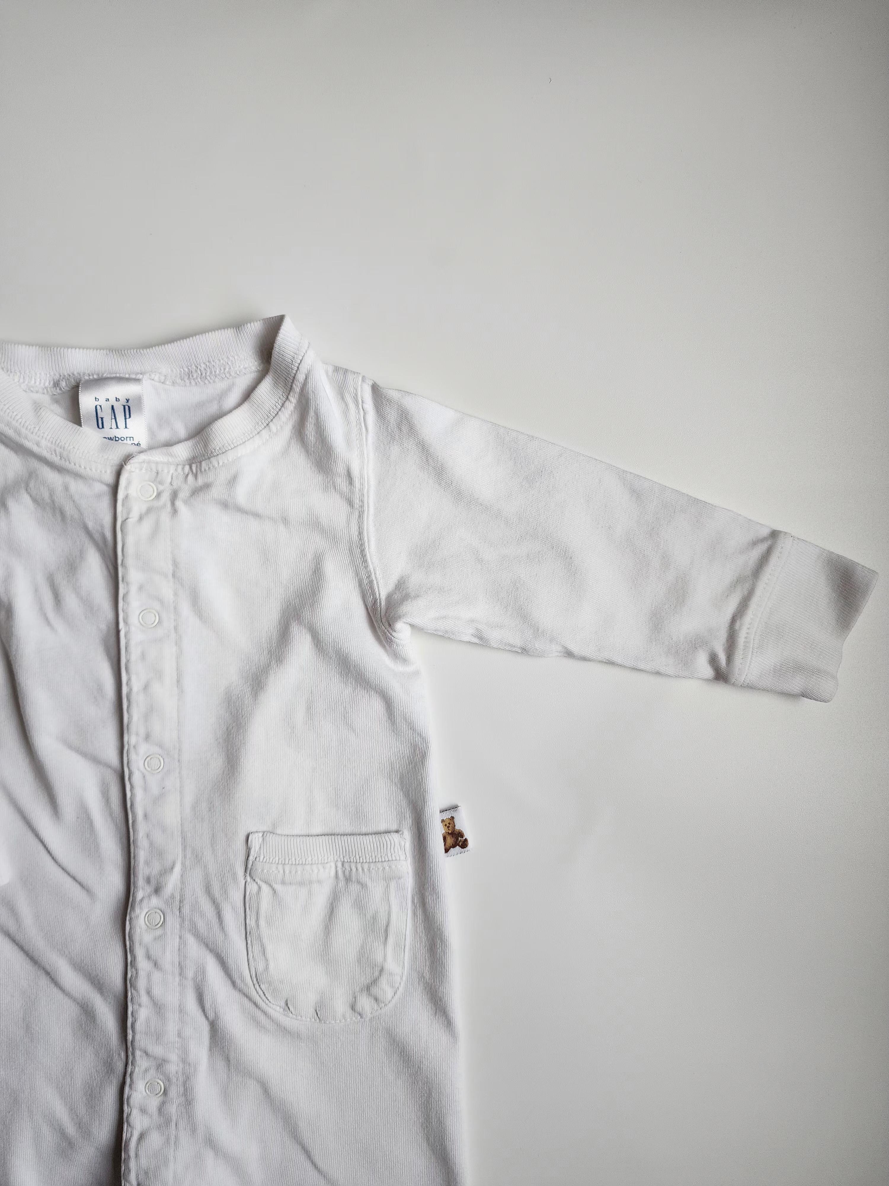 Pyjama Baby Gap – 6 à 12 mois – Blanc – Très bon état – 100% coton