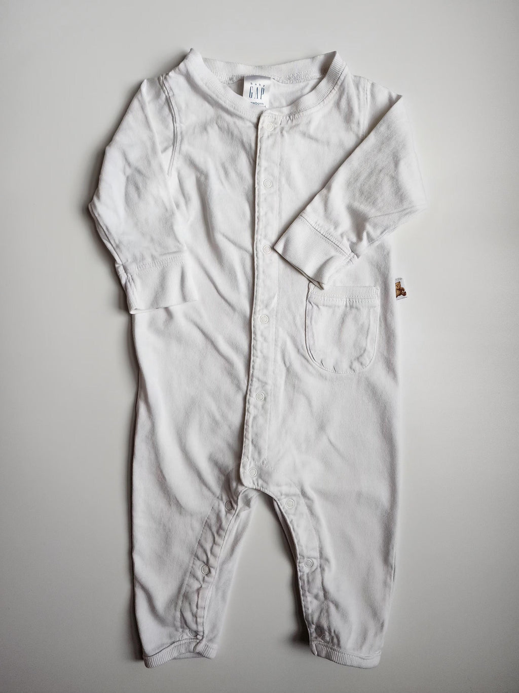 Pyjama Baby Gap – 6 à 12 mois – Blanc – Très bon état – 100% coton