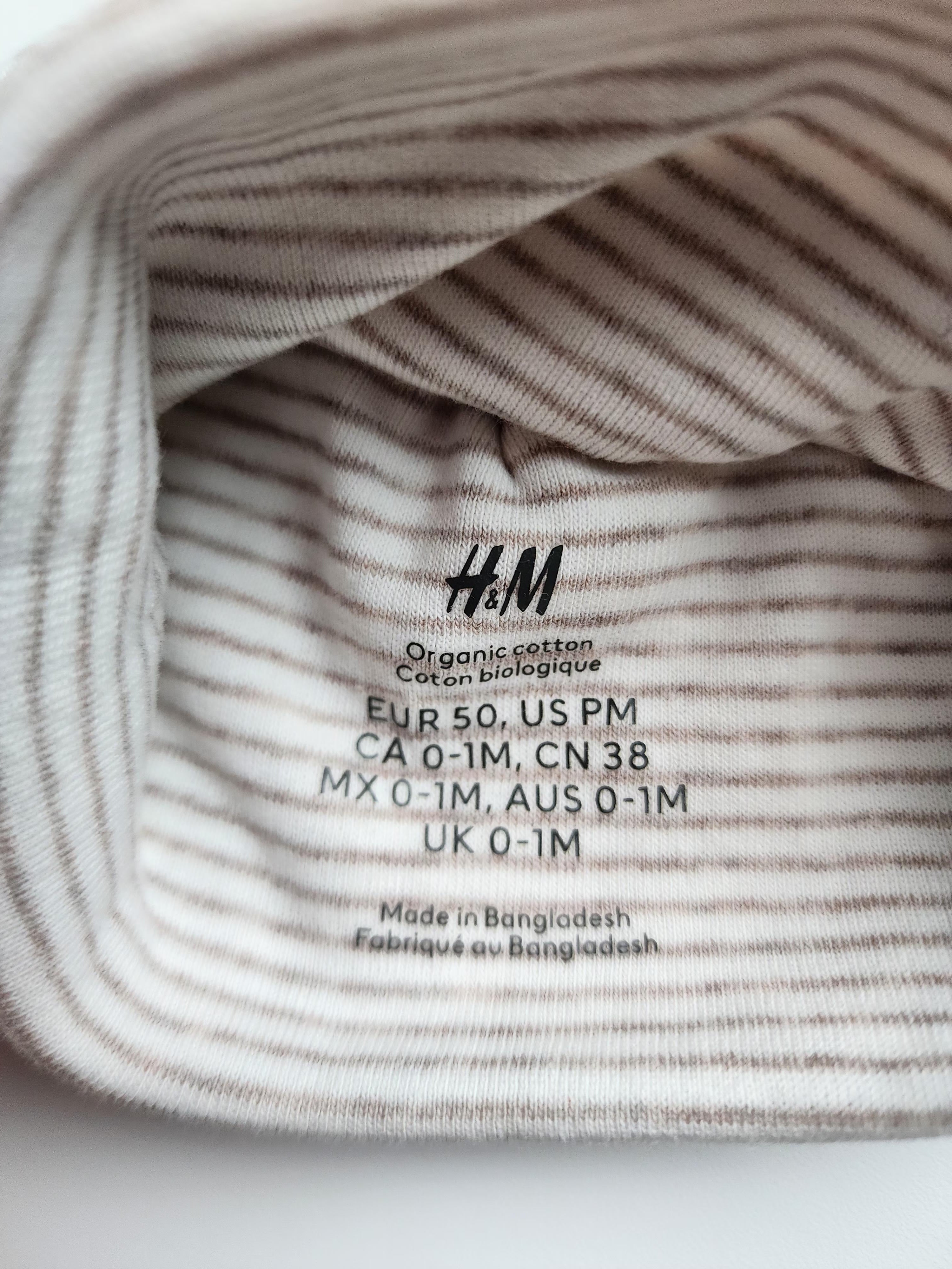 Lot de 2 bonnets H&M – 0-1 mois – Très bon état – coton bio