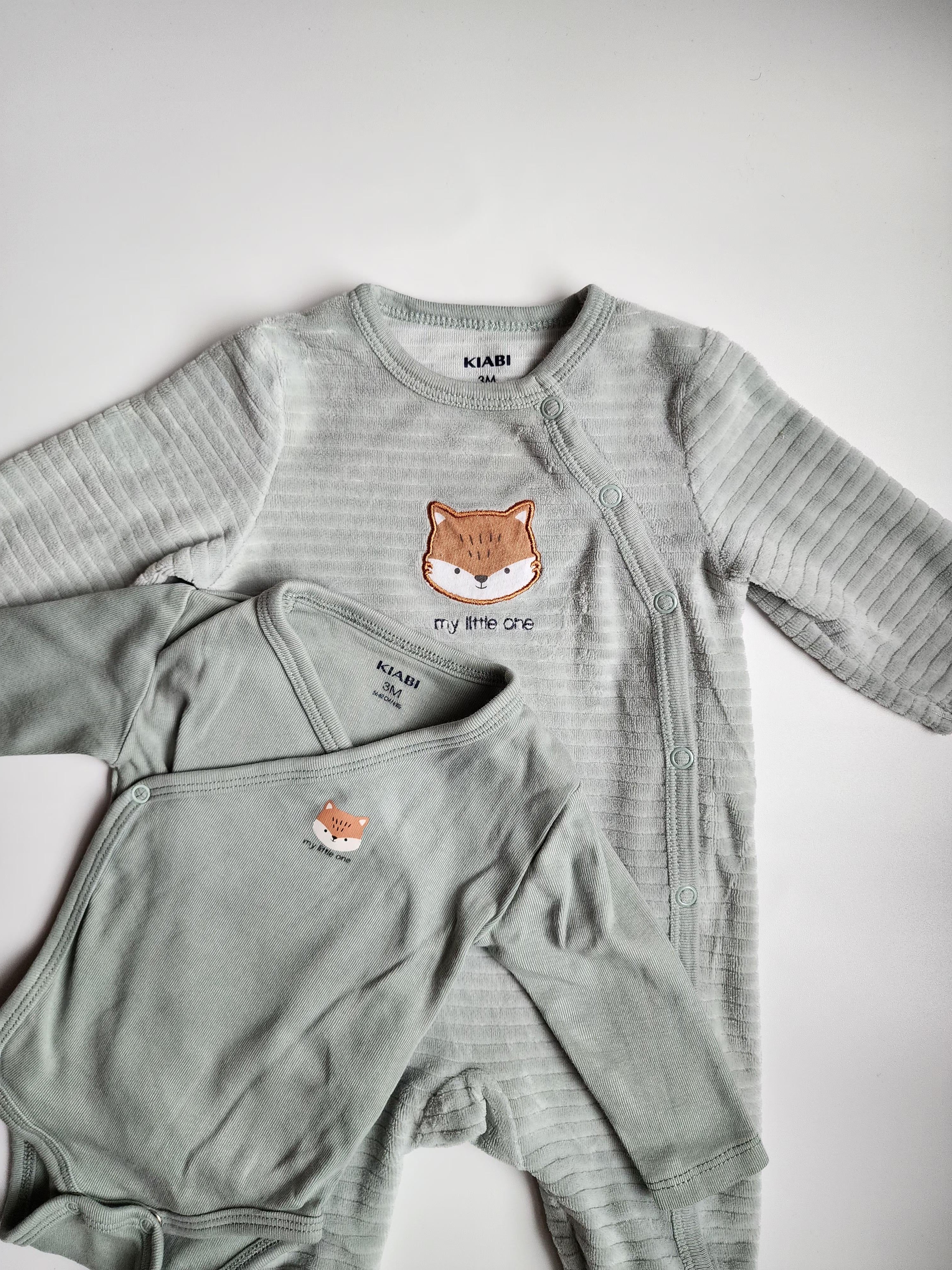 Lot de 2 pièces Kiabi – Pyjama + Body manches longues – 3 mois – Très bon état