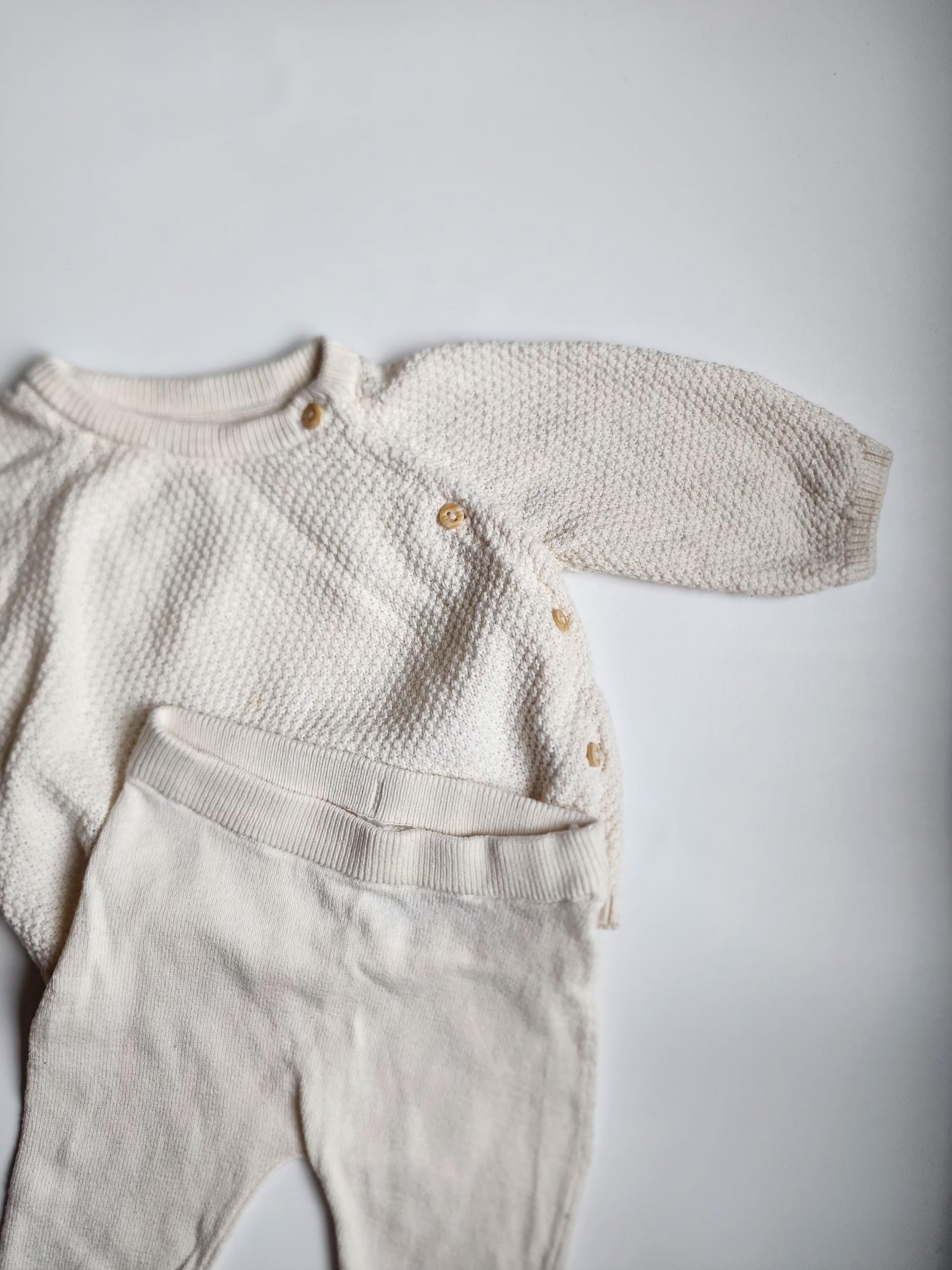 Ensemble H&M 1‑2 mois – 100 % coton – Beige – bon état