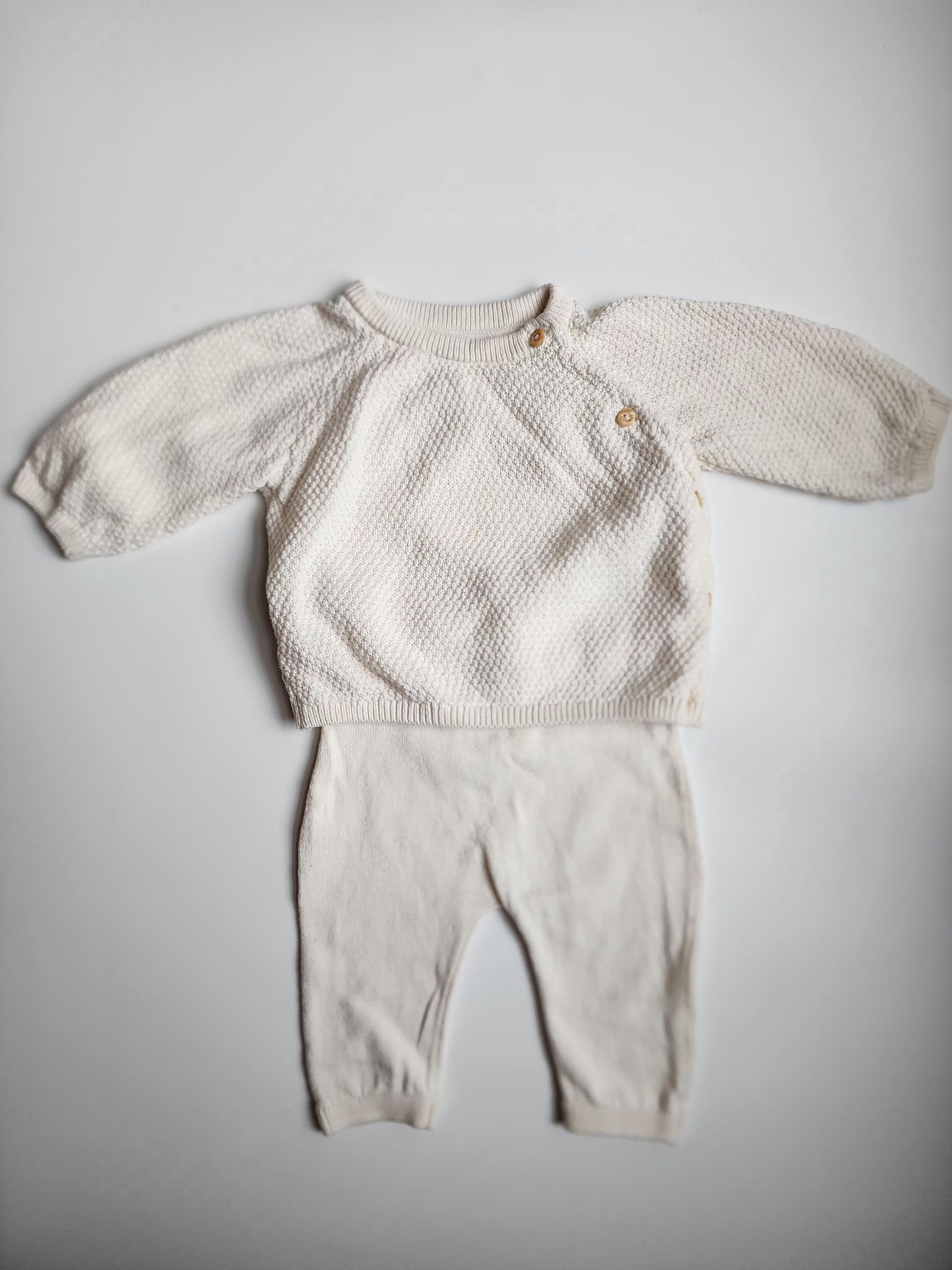 Ensemble H&M 1‑2 mois – 100 % coton – Beige – bon état