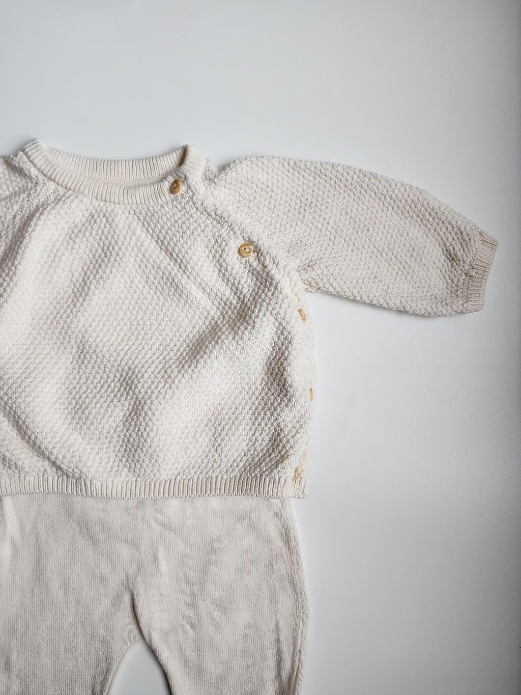 Ensemble H&M 1‑2 mois – 100 % coton – Beige – bon état