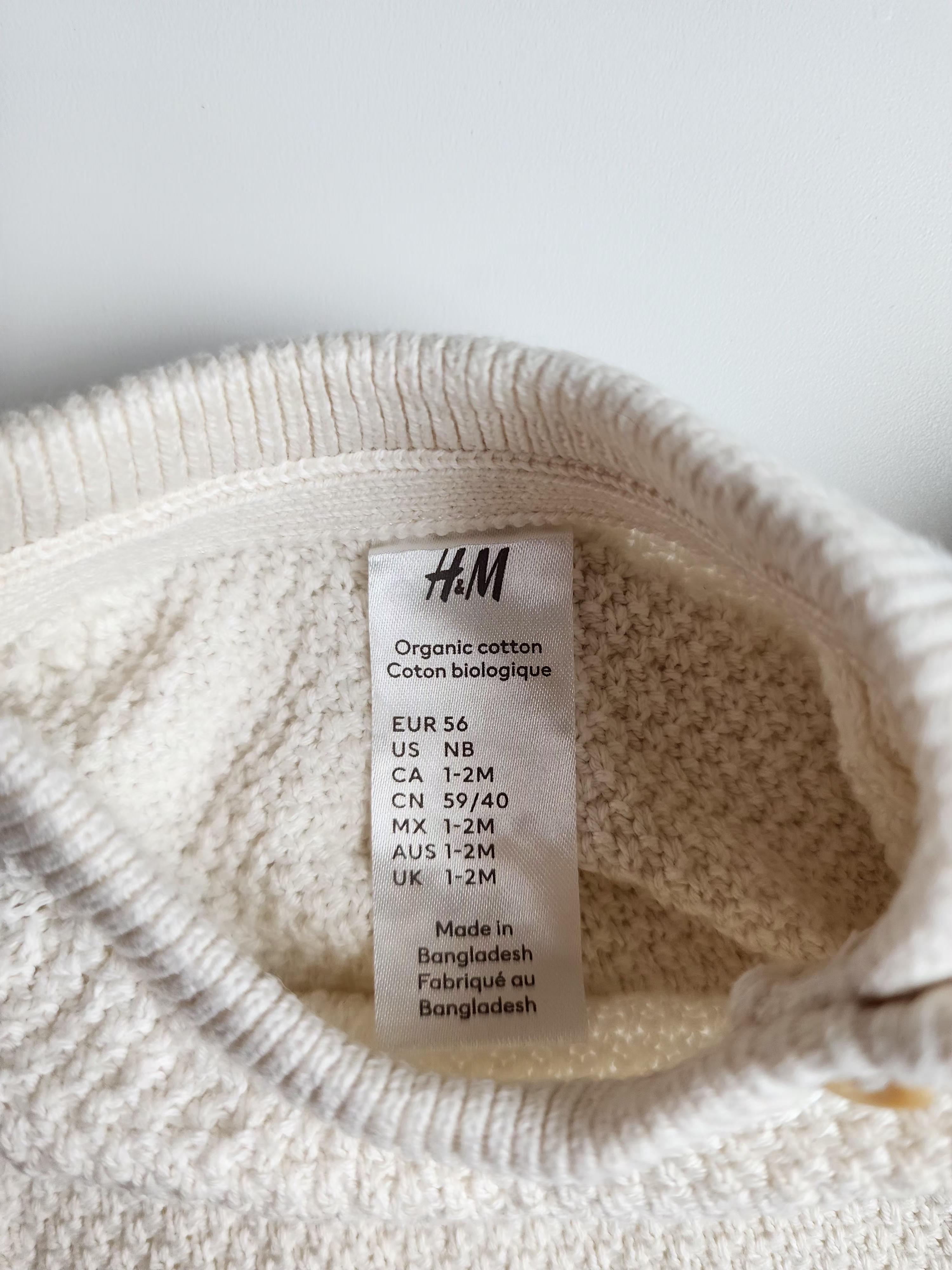 Ensemble H&M 1‑2 mois – 100 % coton – Beige – bon état