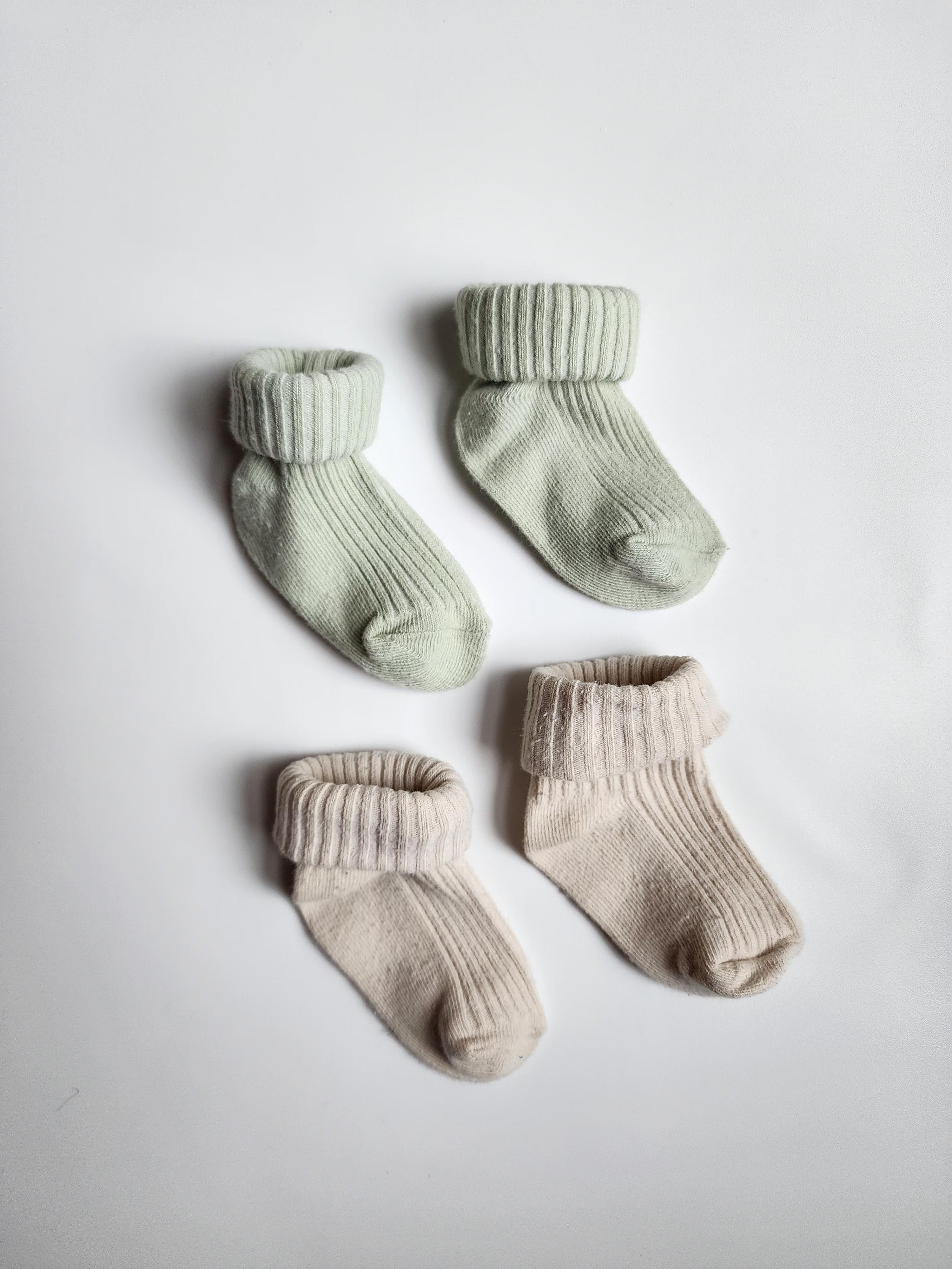 Lot de 2 paires de chaussettes – 0-6 mois – Bon état