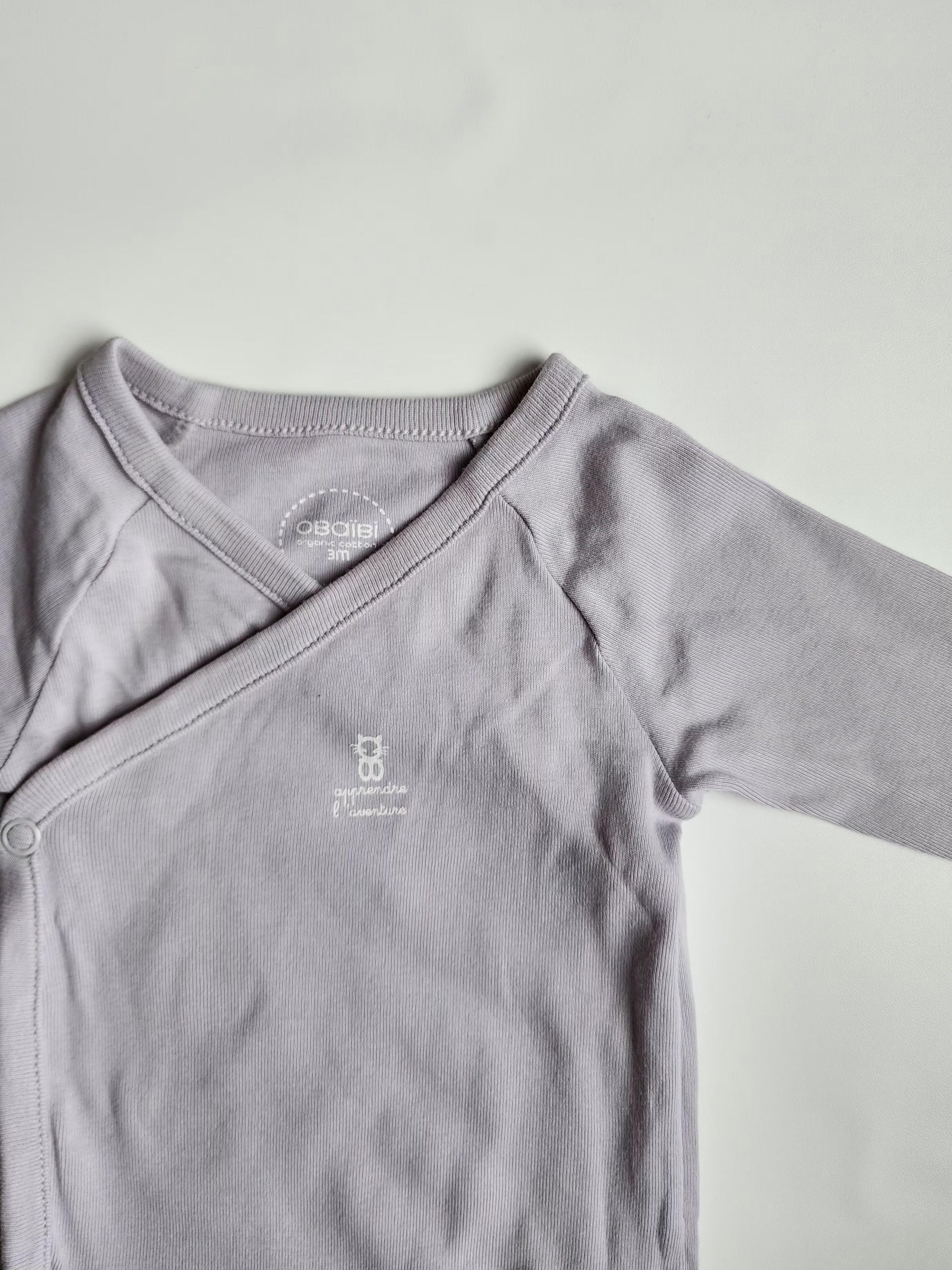 Body manches longues OBAÏBI – 3 mois – Très bon état