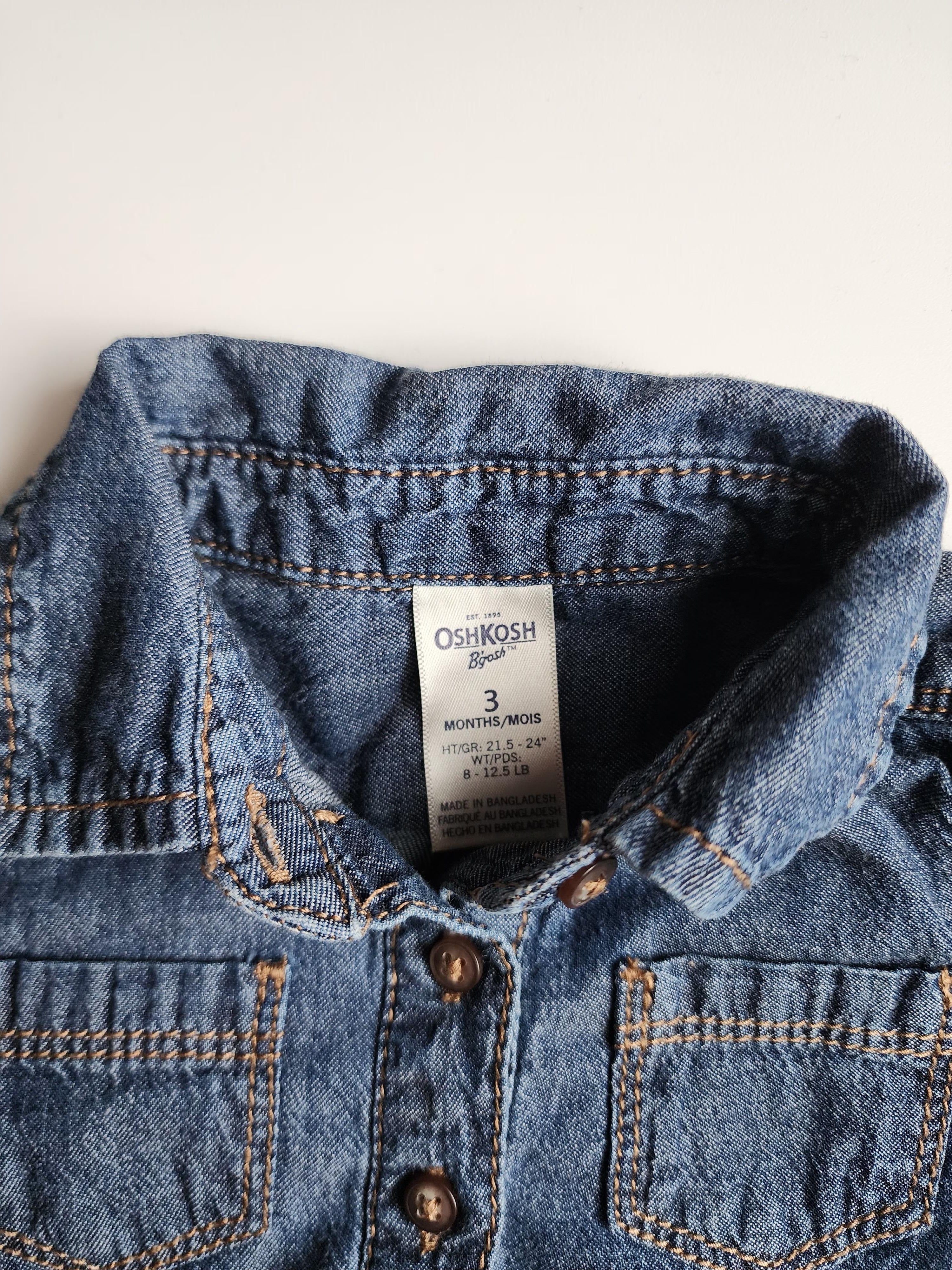 Robe chemise jean Oshkosh  – 3 mois – Trés bon état